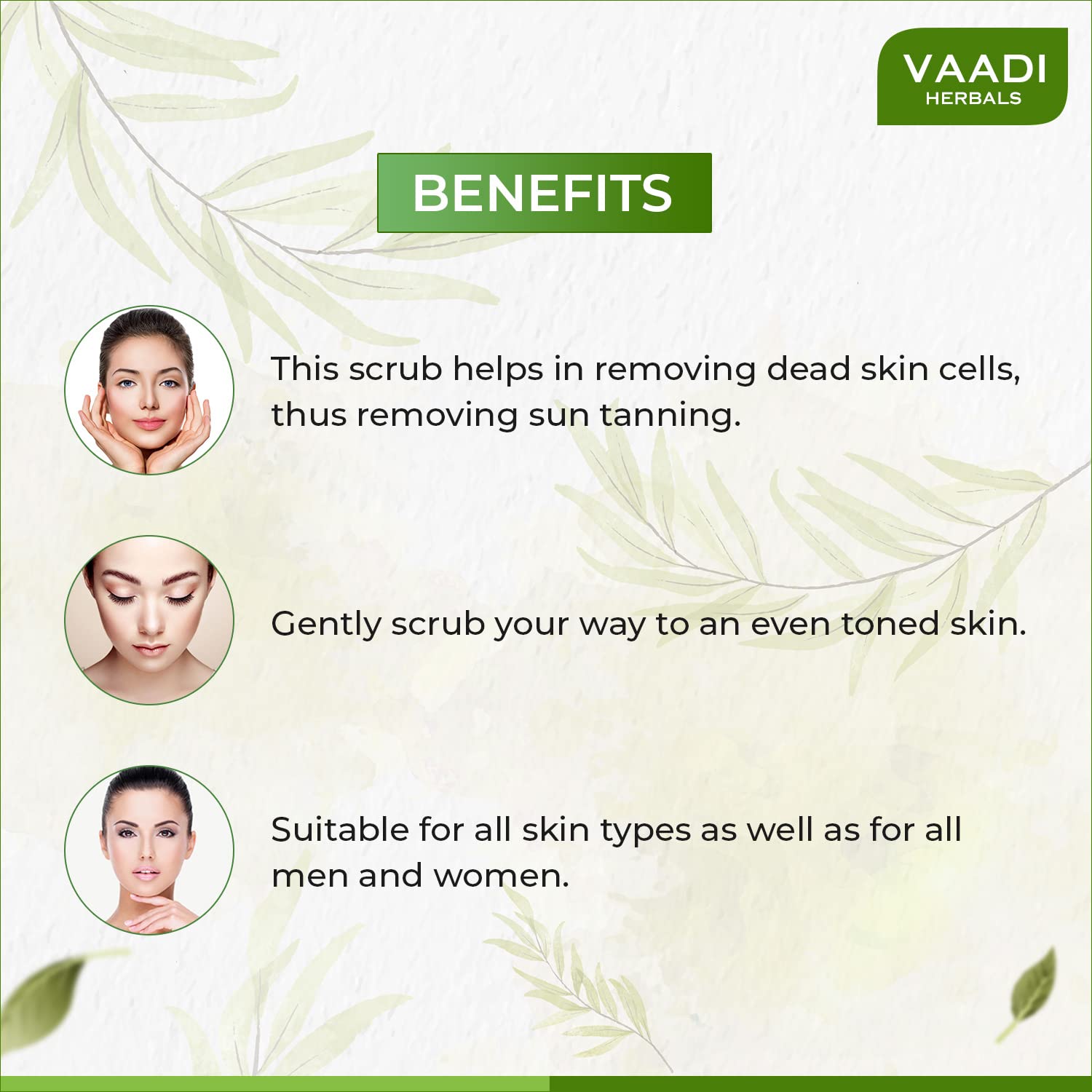 Vaadi Herbals Papaya Fairness Scrub Gel with Honey and Saffron, 110g x 2 – view 2