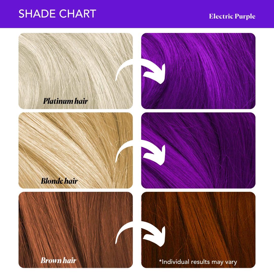 Paradyes Semi-permanent Electric Purple DIY Conditioner Based Hair Colour 120 gm and Lighten Up! Bleach Pack 30 Vol. for all Hair Types – view 7