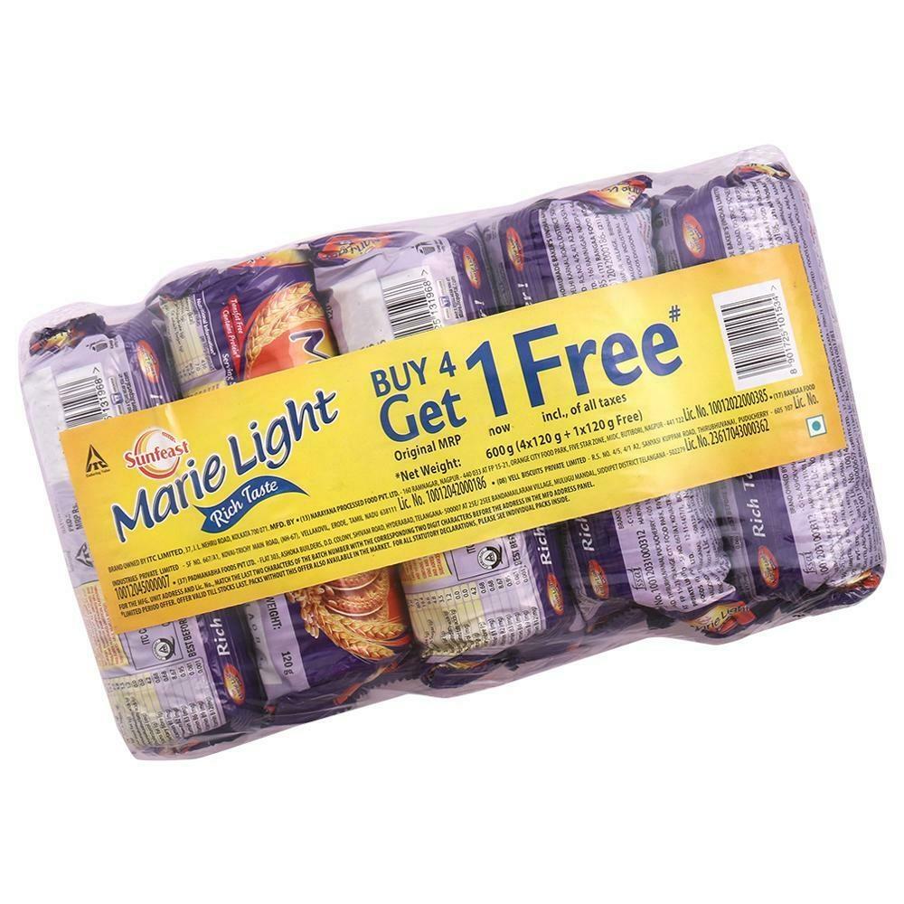 Sunfeast Marie Light Biscuits 120 G (Buy 4 Get 1) – view 1