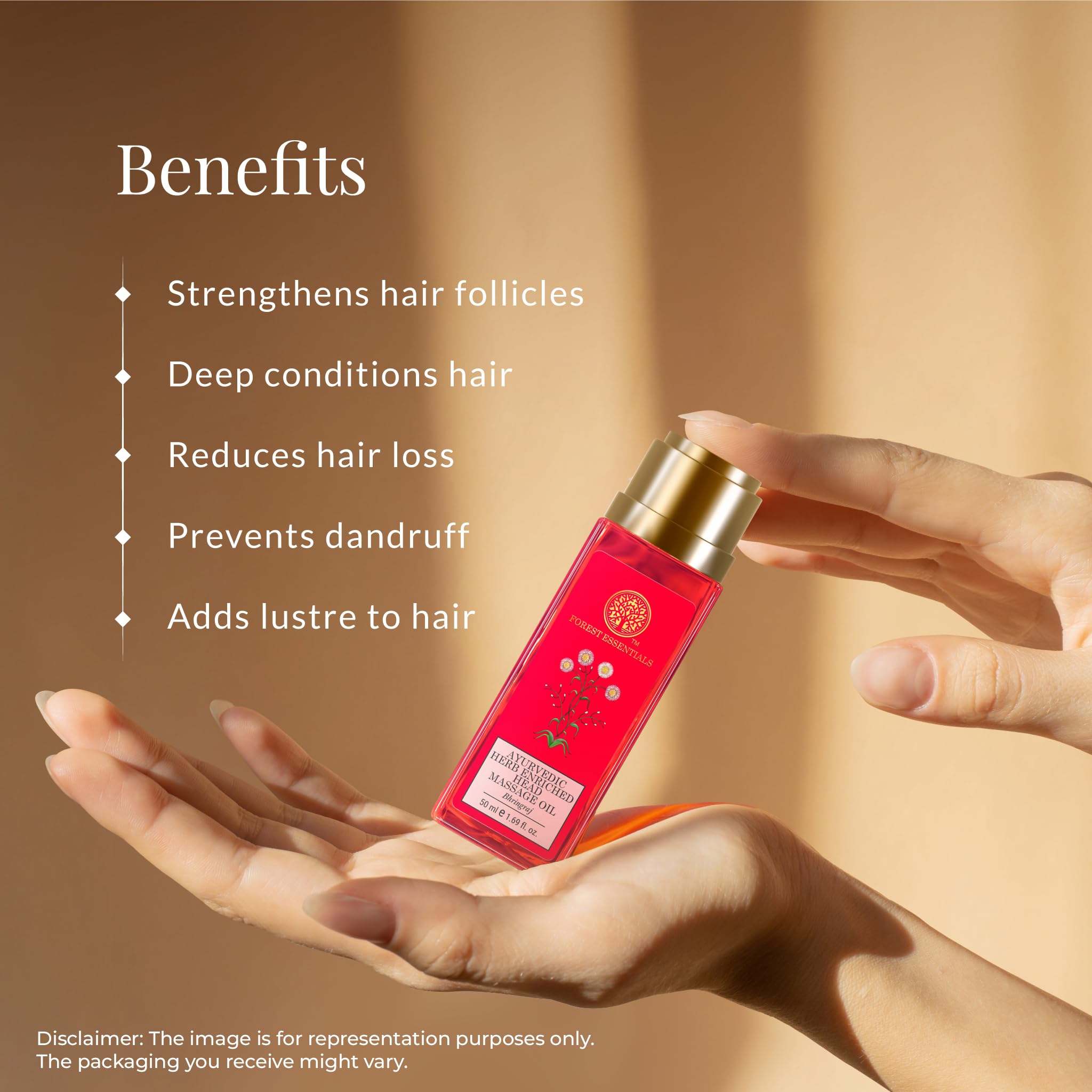 Forest Essentials Ayurvedic Herb Enriched Head Massage Oil Bhringraj – view 3