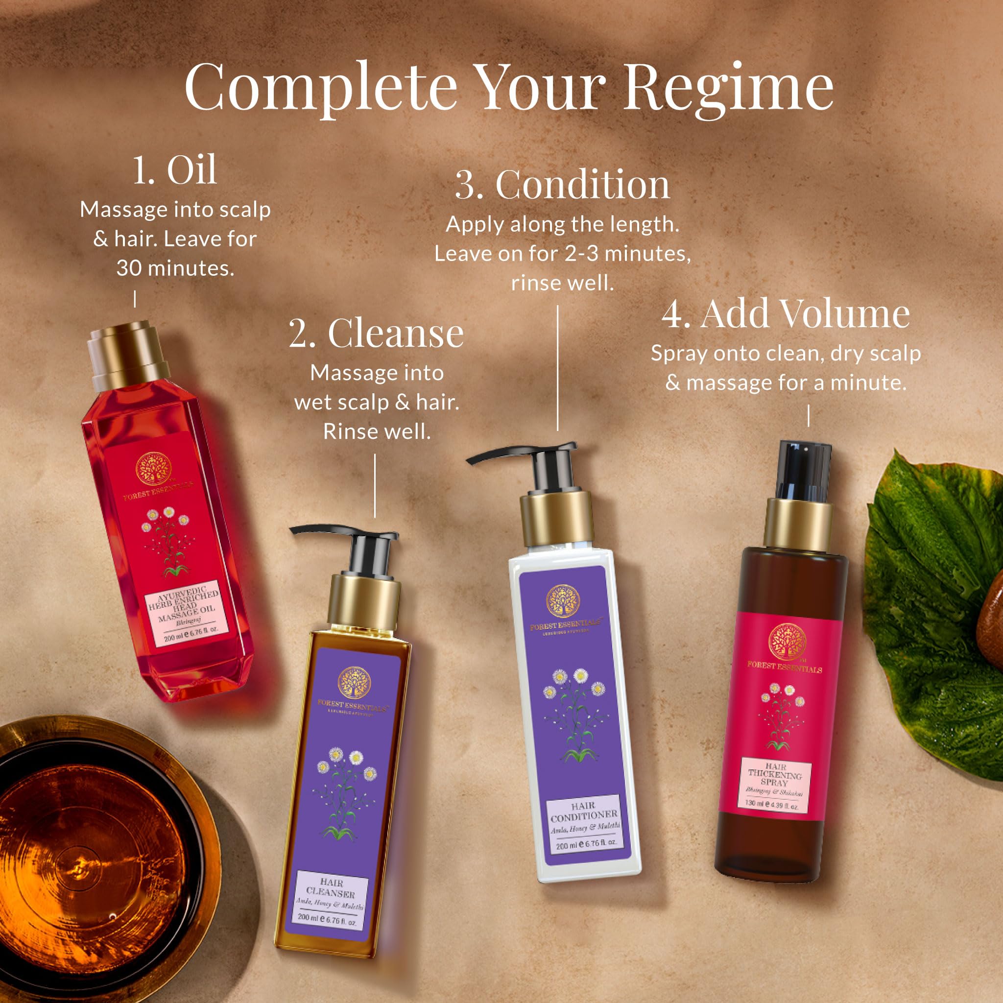 Forest Essentials Ayurvedic Herb Enriched Head Massage Oil Bhringraj – view 5