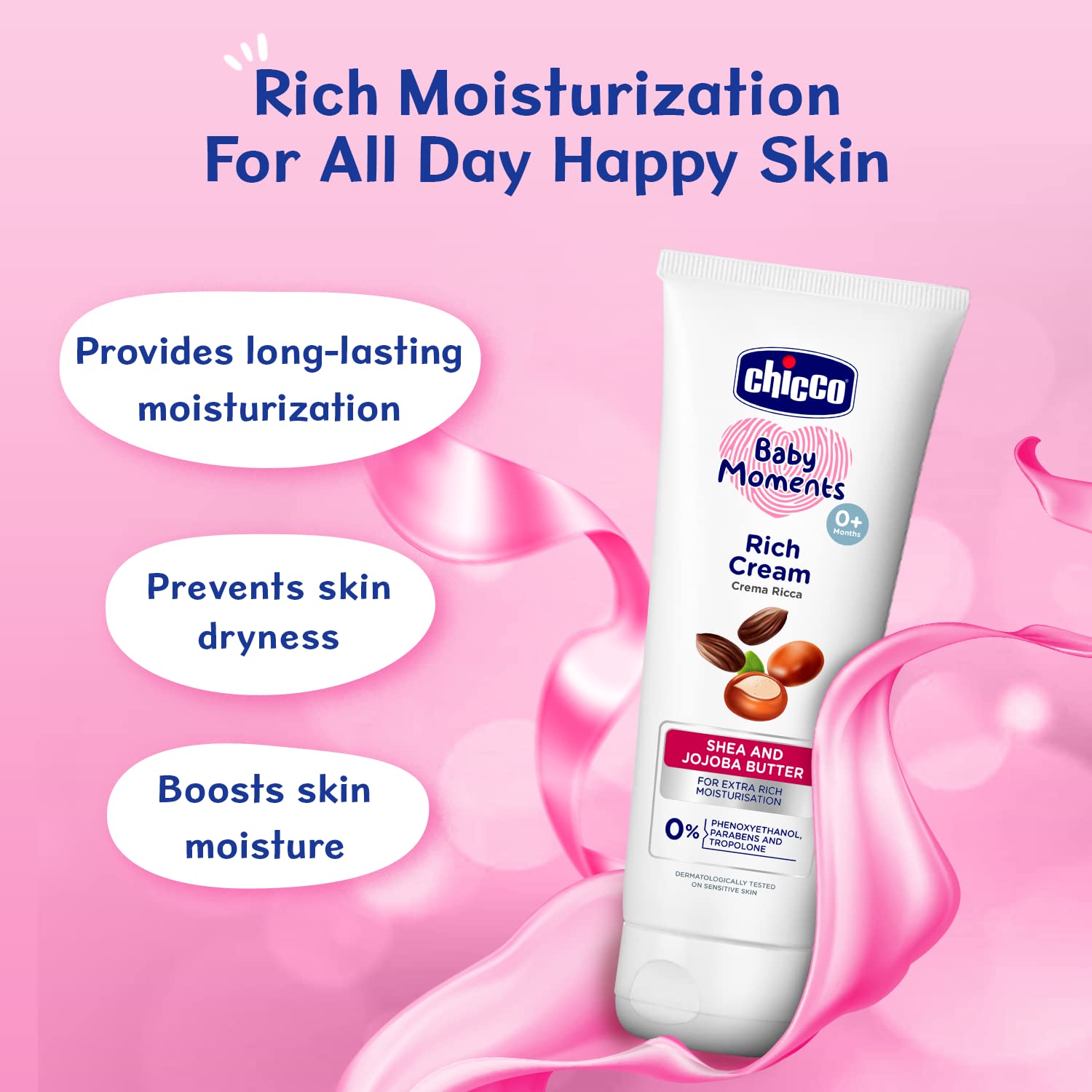 Chicco Baby Moments Rich Cream for Newborn Babies with Shea & Jojoba Butter, 100g – view 3