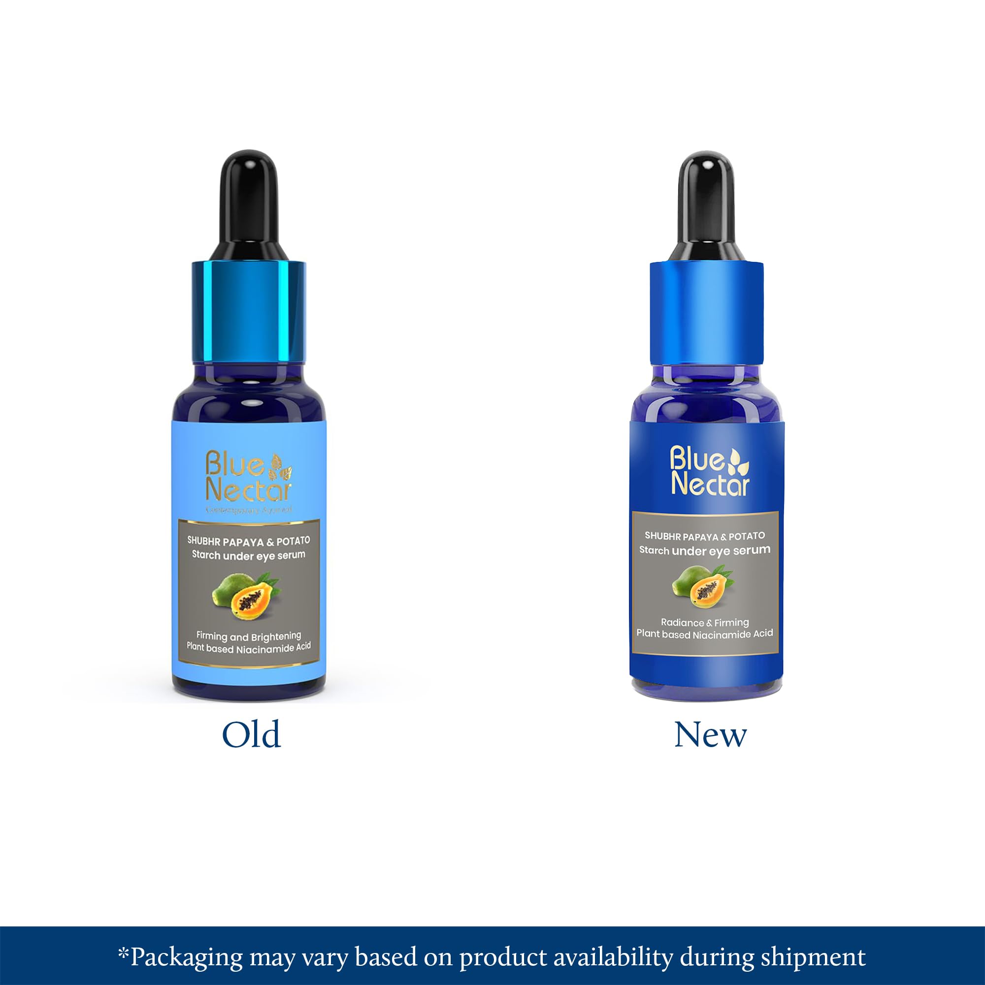 Blue Nectar Under Eye Serum with Plant Based Niacinamide from Potato Starch Papaya Dark Circles Serum with Advance Skin Firming Brightening Form (17 Herbs, 30ml) – view 7