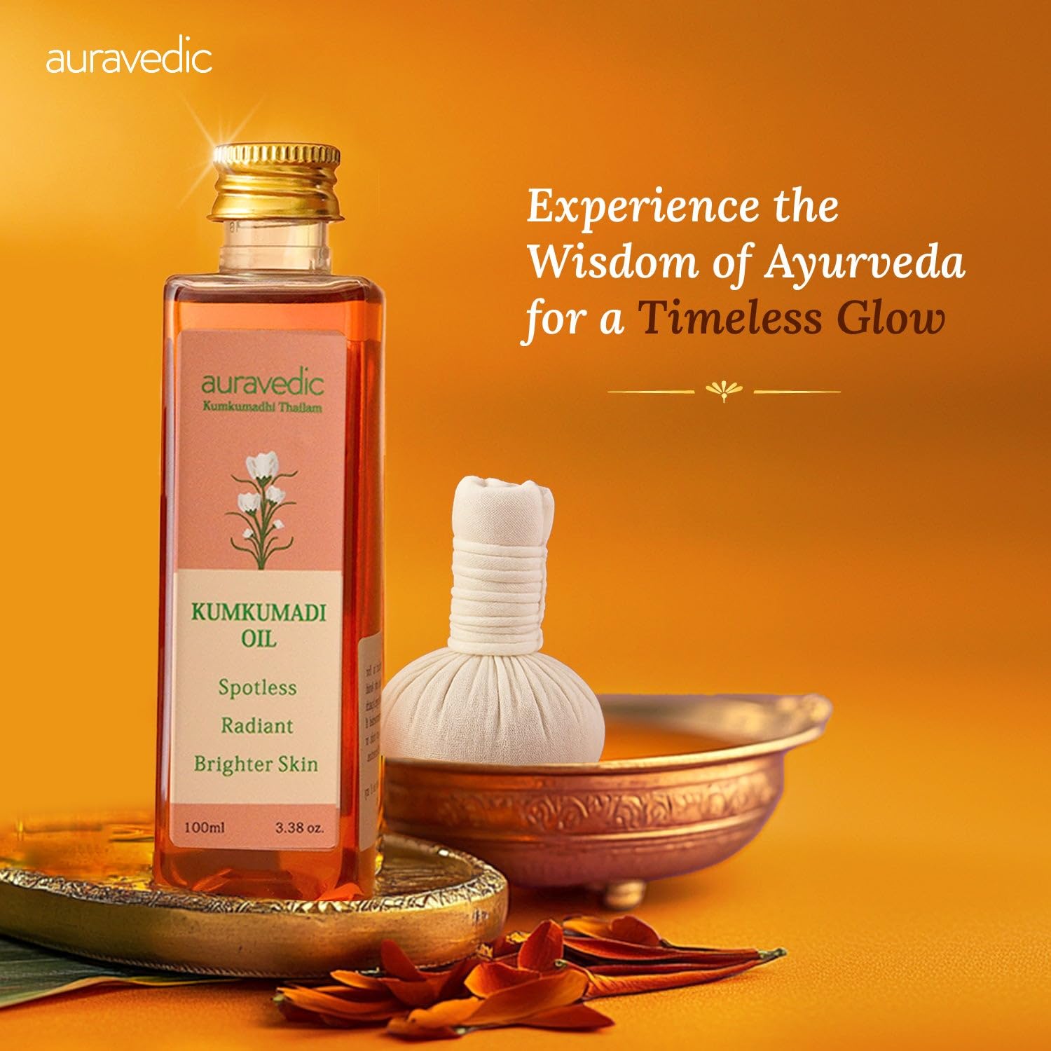 Auravedic Kumkumadi Oil For Face 100 Ml, Kumkumadi Tailam Face Oil For Glowing Skin, Dark Spot Corrector Face Serum – view 8