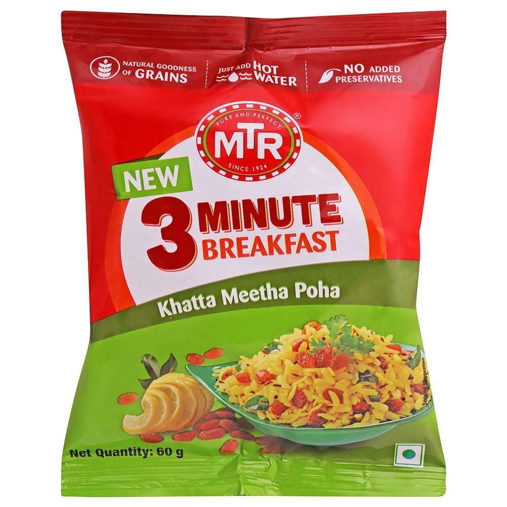 MTR 3 Minute Breakfast Khatta Meetha Poha Mix 60 G – view 1