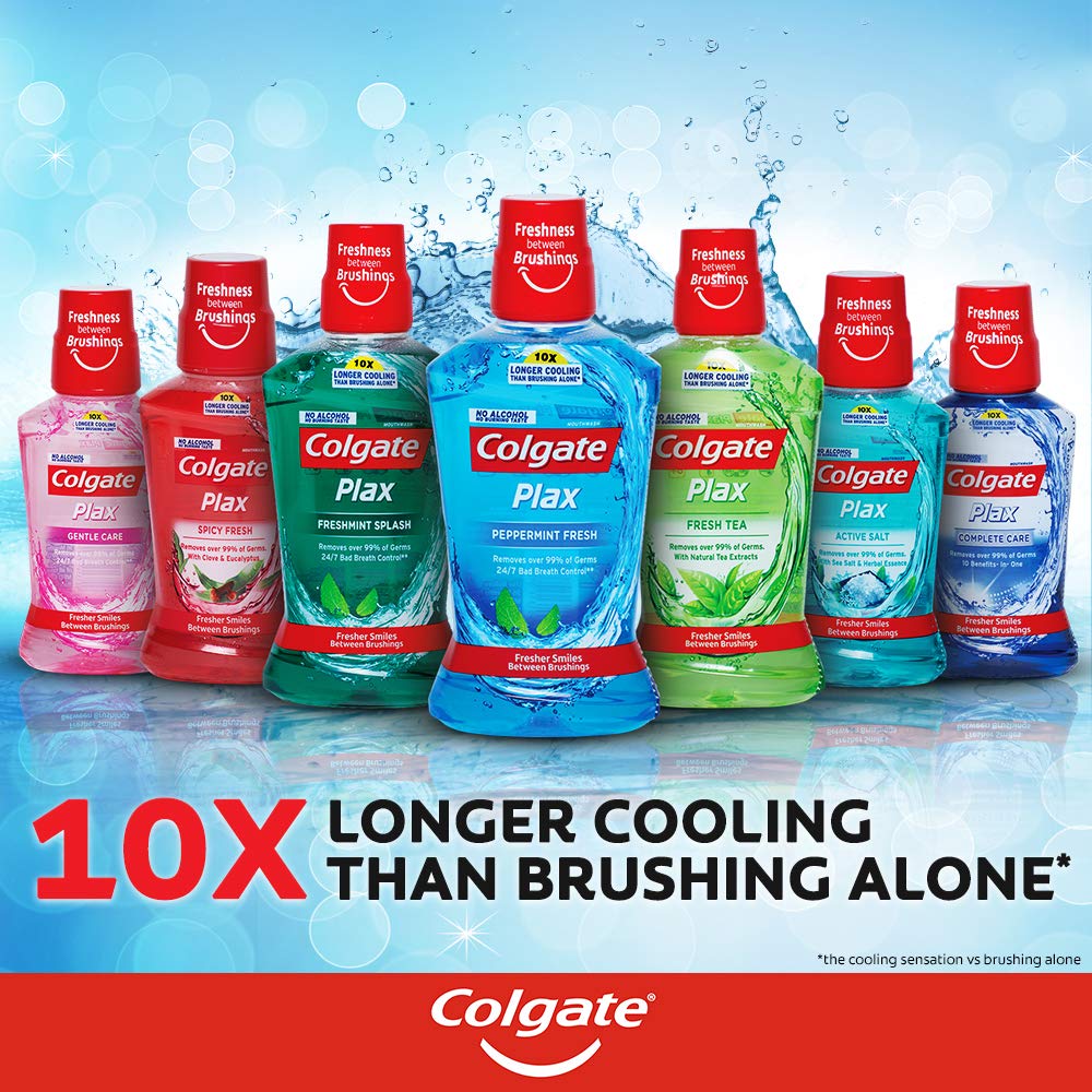 Colgate Plax Antibacterial Mouthwash, 24/7 Fresh Breath, Liquid - Pack Of 250Ml, (Complete Care) – view 5