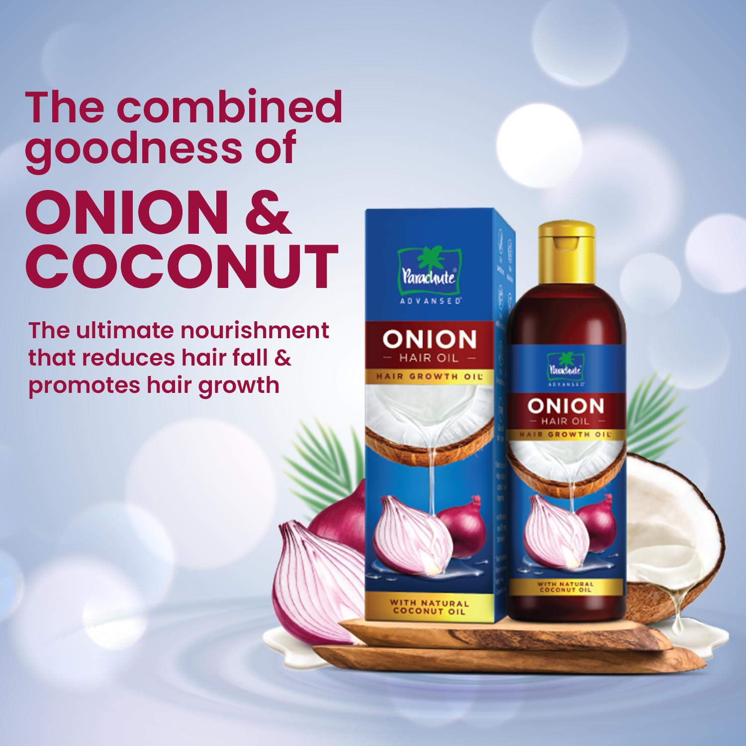 Parachute Advansed Onion Hair Oil for Hair Growth and Hair Fall Control with Natural Coconut Oil & Vitamin E - 200ml – view 2