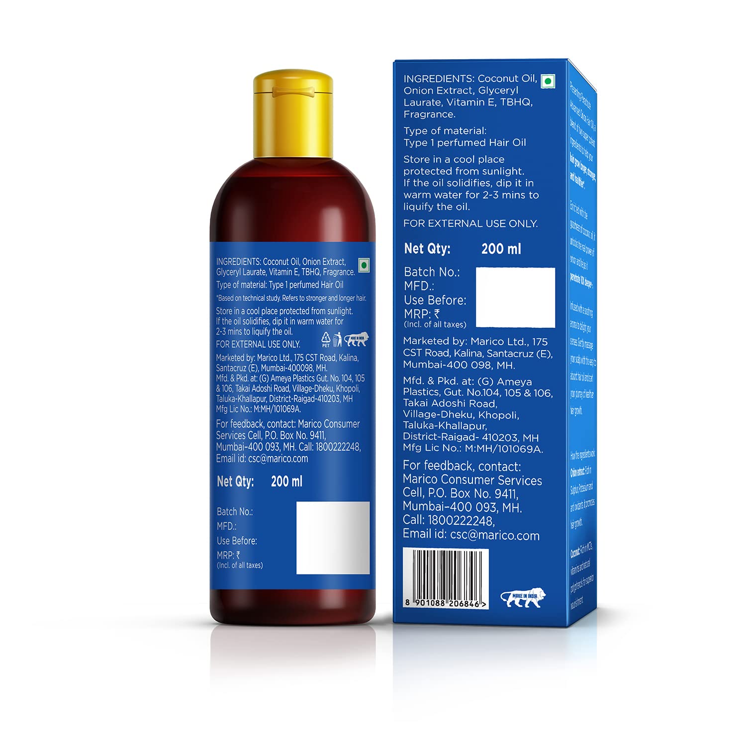 Parachute Advansed Onion Hair Oil for Hair Growth and Hair Fall Control with Natural Coconut Oil & Vitamin E - 200ml – view 8