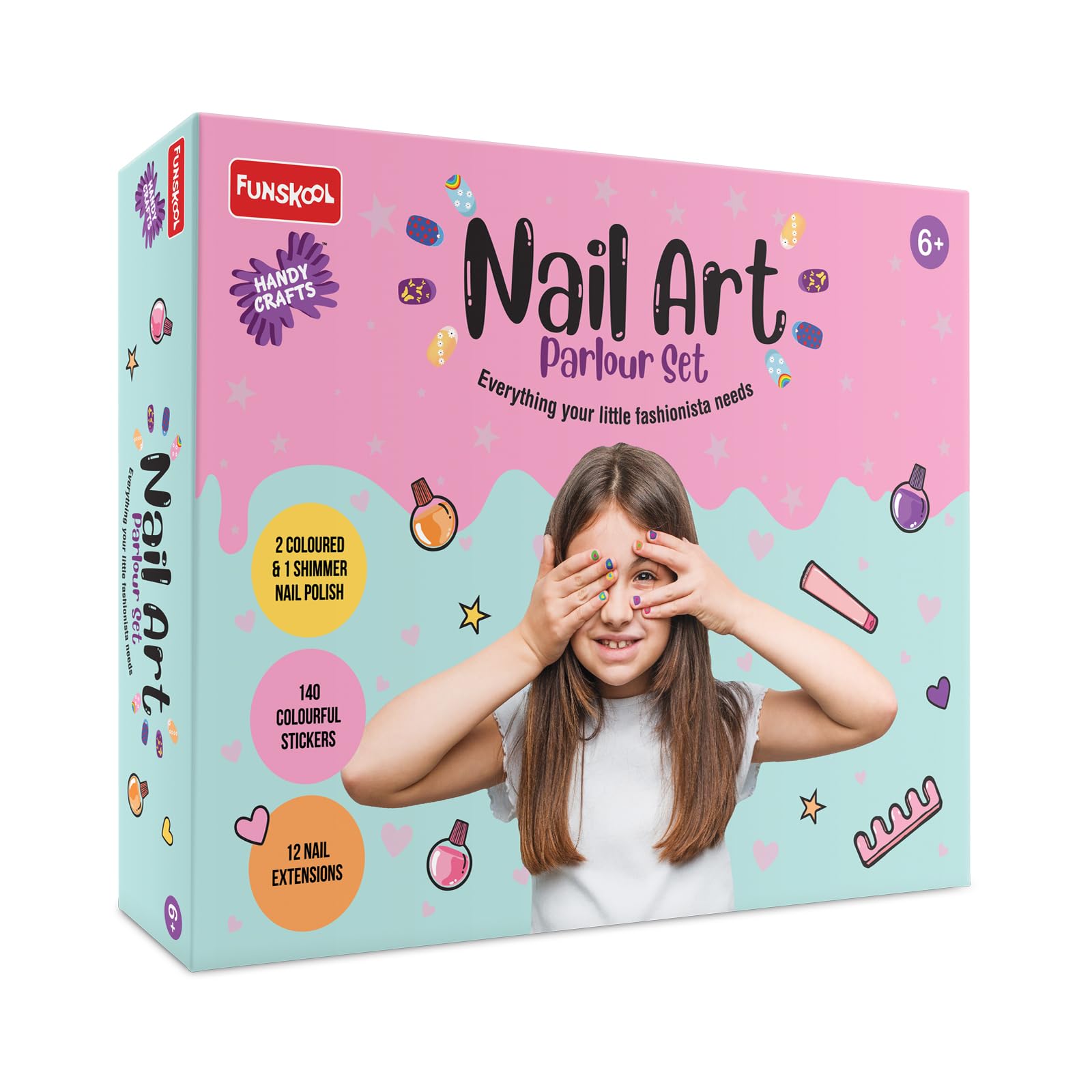 Funskool kids nail art activity set in multicolor packaging