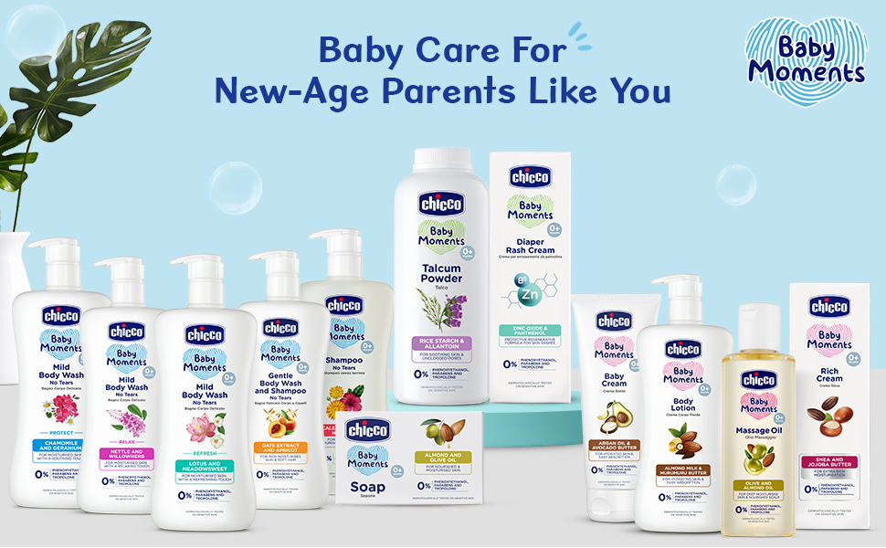 Chicco Baby Moments Mild Body Wash Refresh, New Advanced Formula with Natural Ingredients, No Tears & Soap-Free, Mild formula for Baby