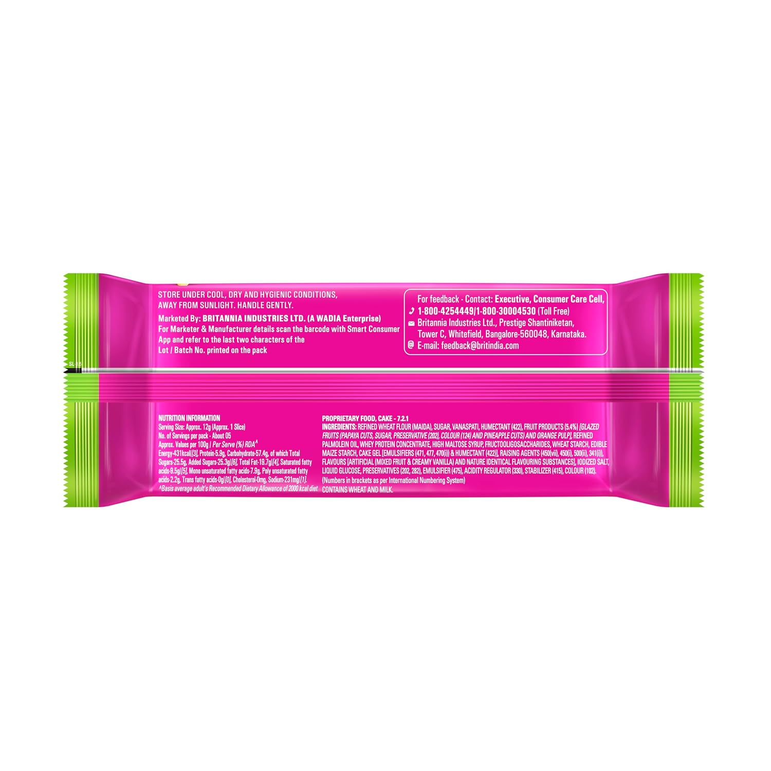 Britannia Gobbles Cake 100% Veg Bar Cake Fruit, 60 G/55 G[Weight May Vary] – view 5