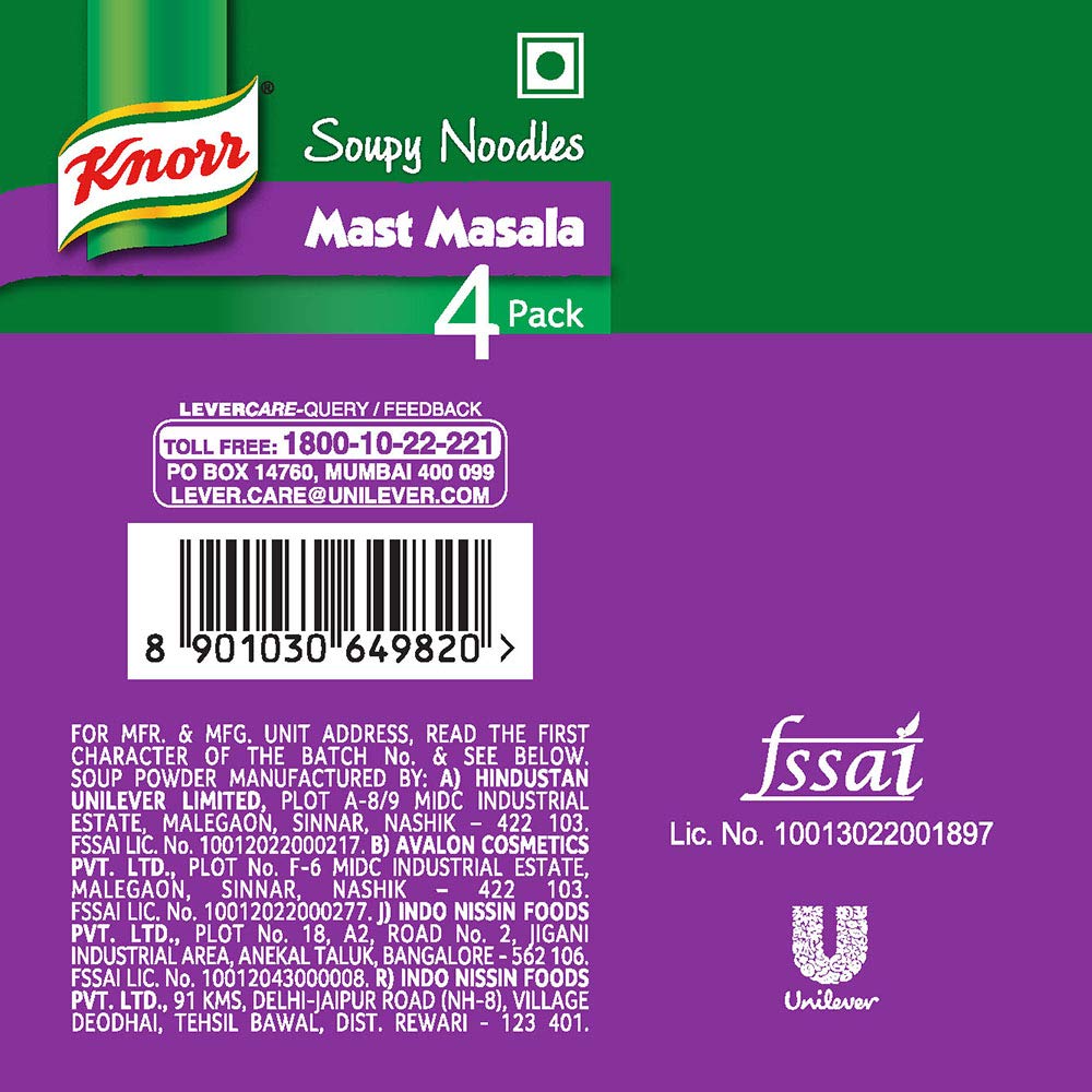 Knorr Soupy Noodles Mast Masala Pack of 4 – view 3