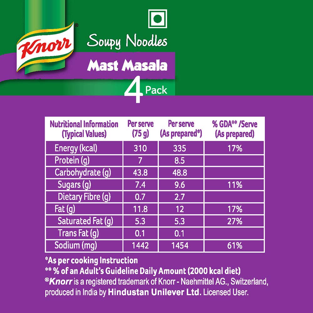 Knorr Soupy Noodles Mast Masala Pack of 4 – view 6