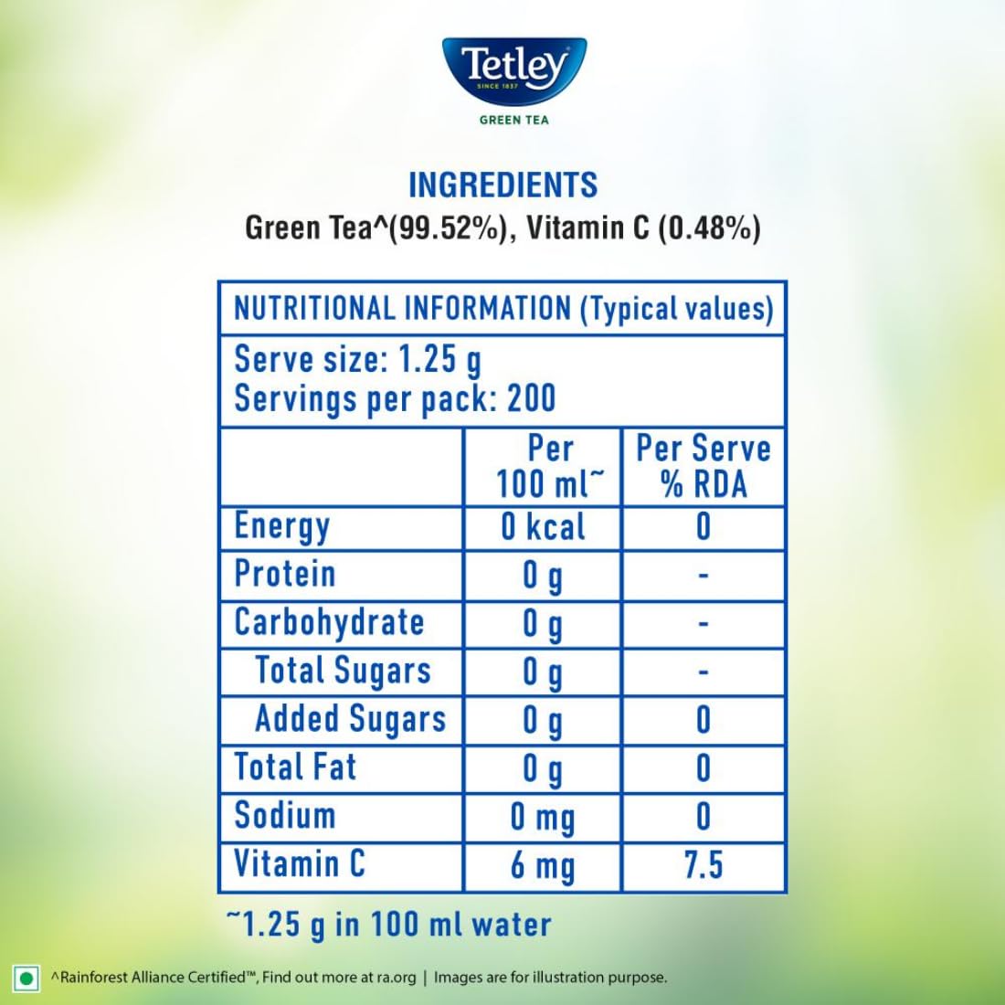 Tetley Long Leaf Green Tea, 250g – view 2