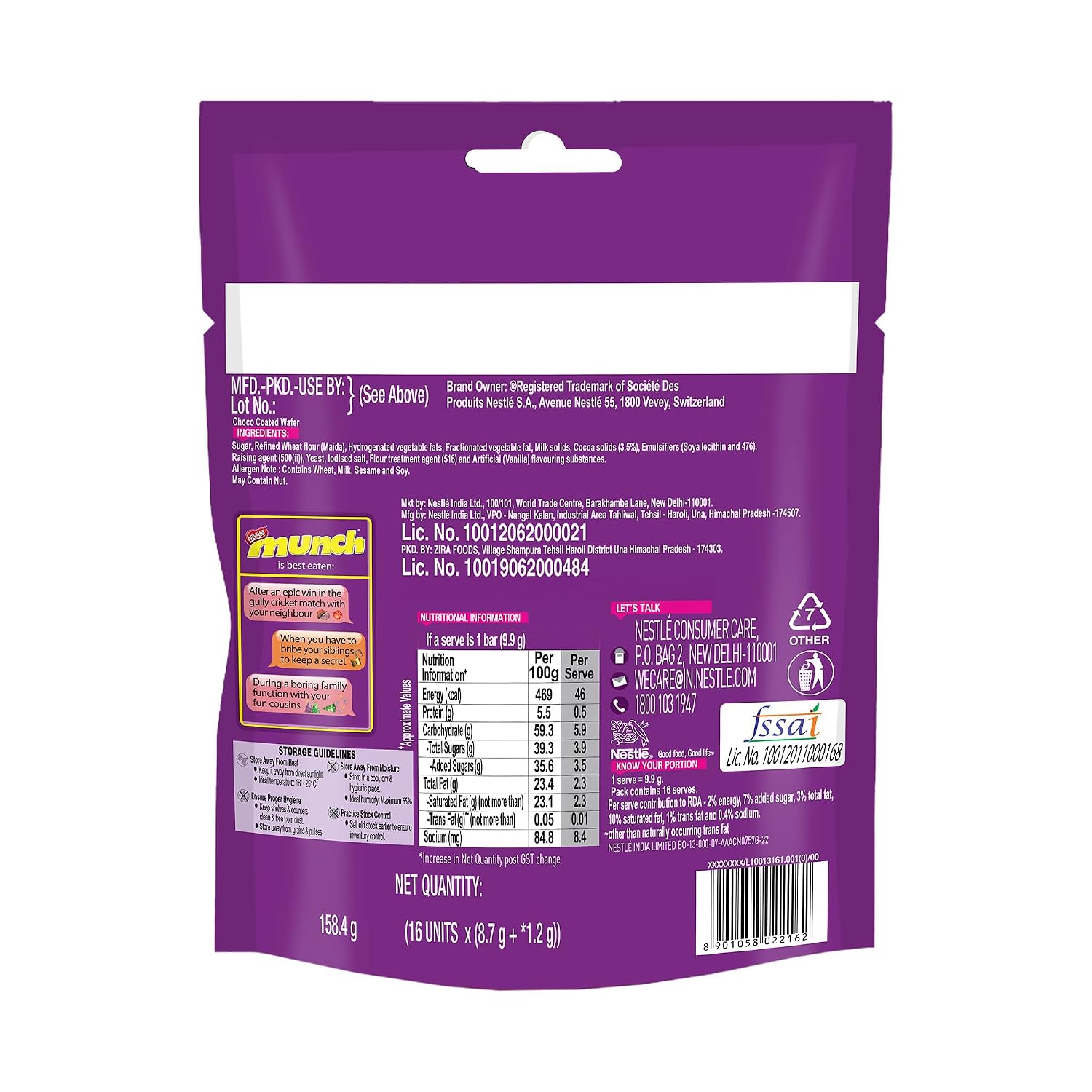 Nestlé Munch Bites Choco Coated Crunchy Wafer Share Pack, 158.4 g – view 6