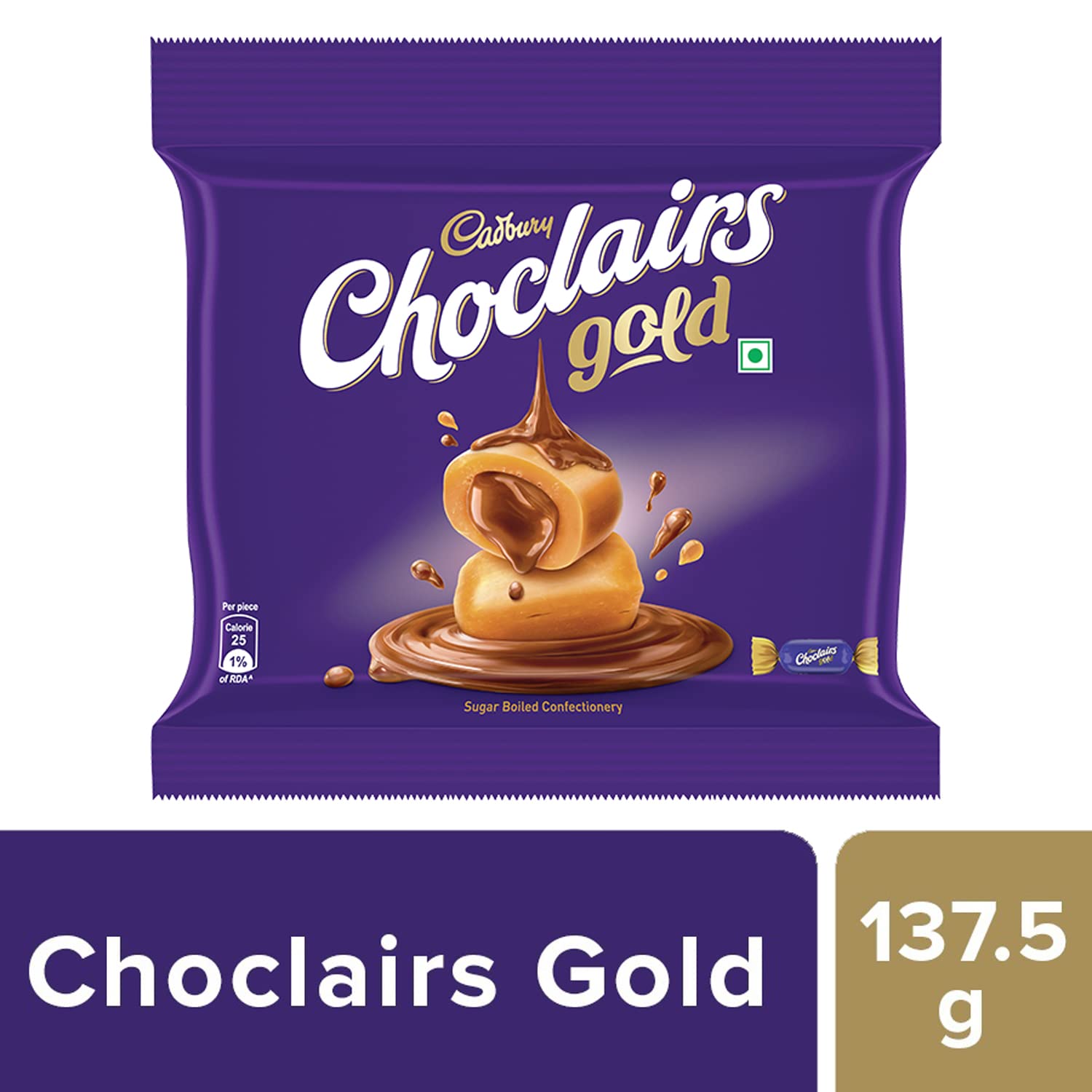 Cadbury Choclairs Gold Chocolate Candy 140 g (25 Pieces) – view 4