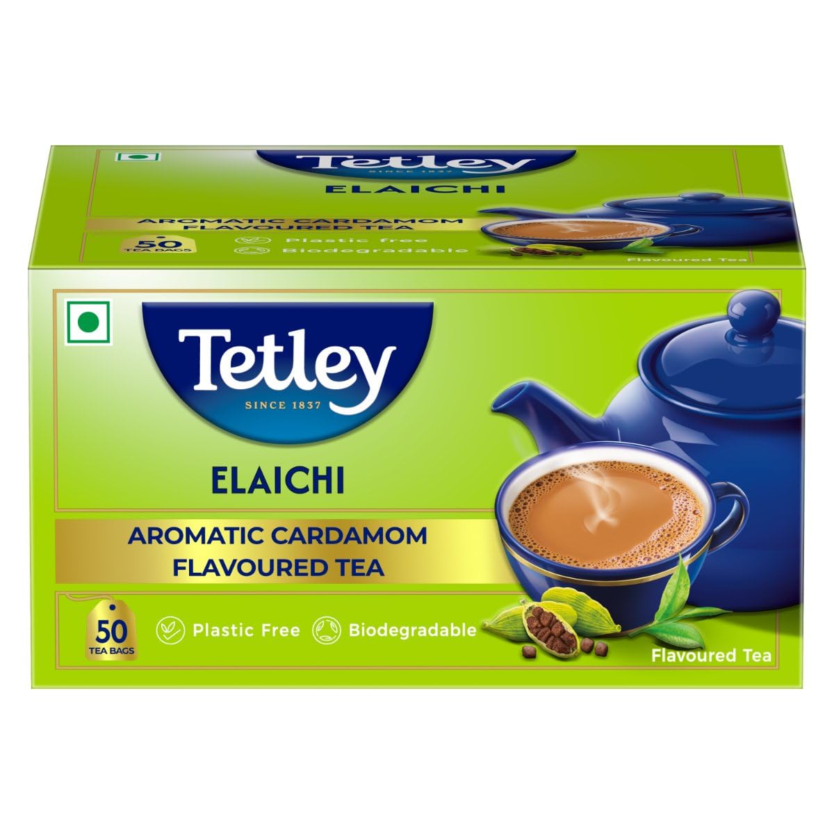 Tetley Elaichi Leaf Tea Bags 50 Pcs
