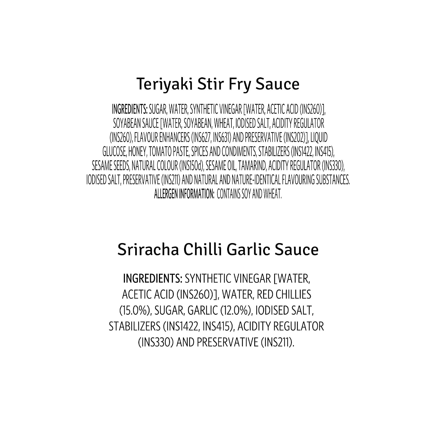 Veeba Teriyaki Stir-Fry Sauce 350g & Sriracha Chilli Garlic Sauce 320g, Pack of 2 – view 3