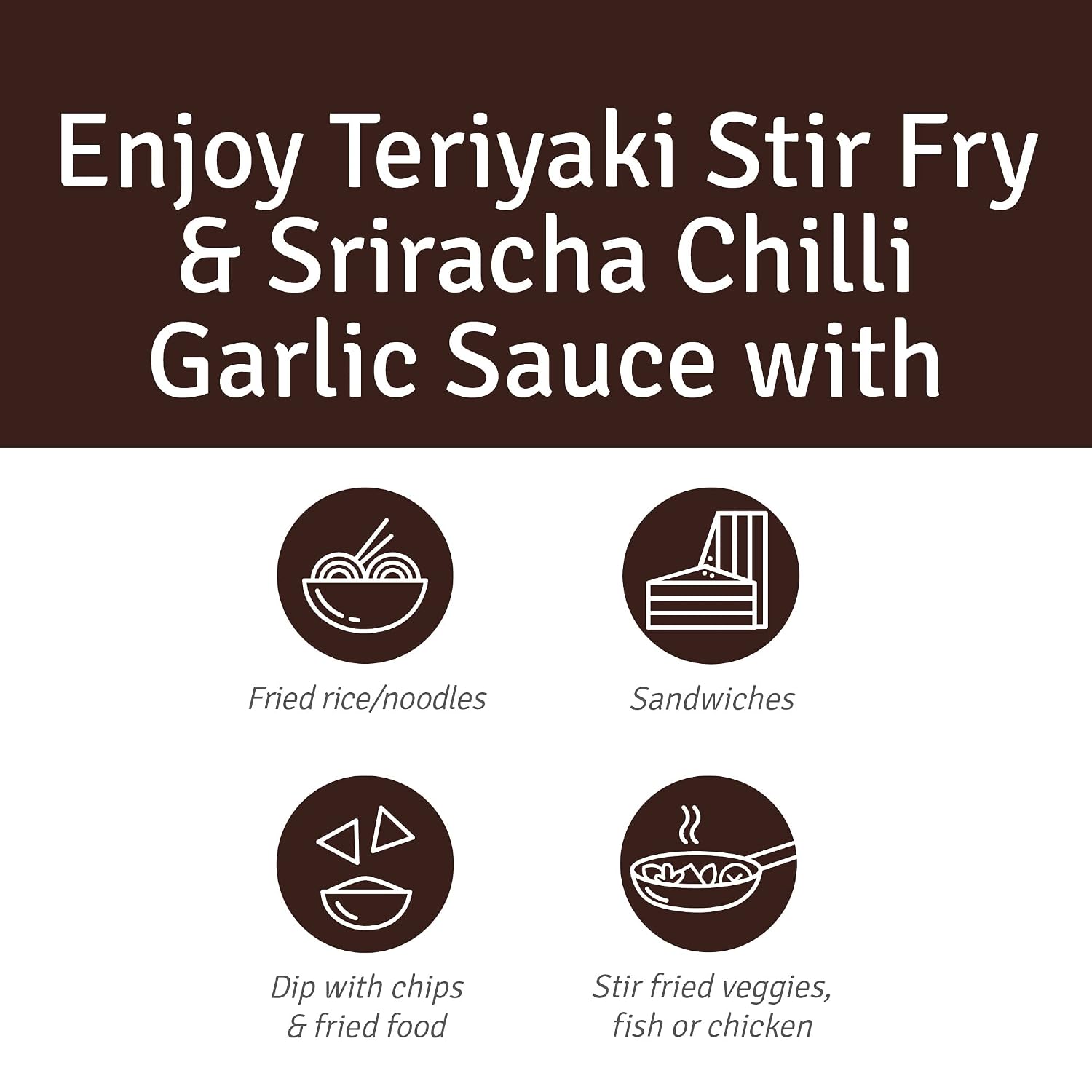Veeba Teriyaki Stir-Fry Sauce 350g & Sriracha Chilli Garlic Sauce 320g, Pack of 2 – view 6