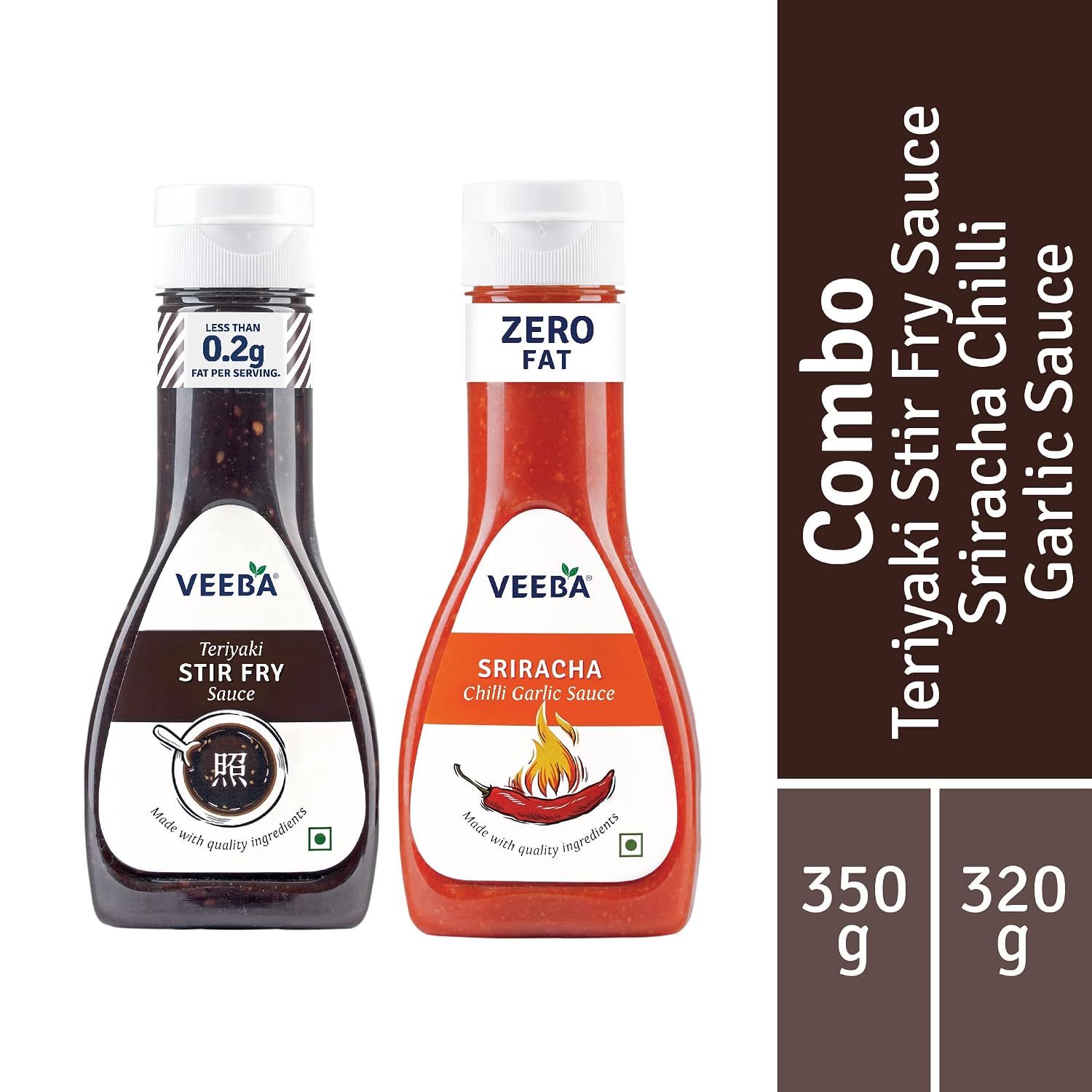 Veeba Teriyaki Stir-Fry Sauce 350g & Sriracha Chilli Garlic Sauce 320g, Pack of 2 – view 4