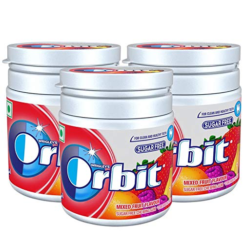 Orbit Mixed Fruit Sugarfree Chewing Gum Pot Pack, Pack of 3 – view 2