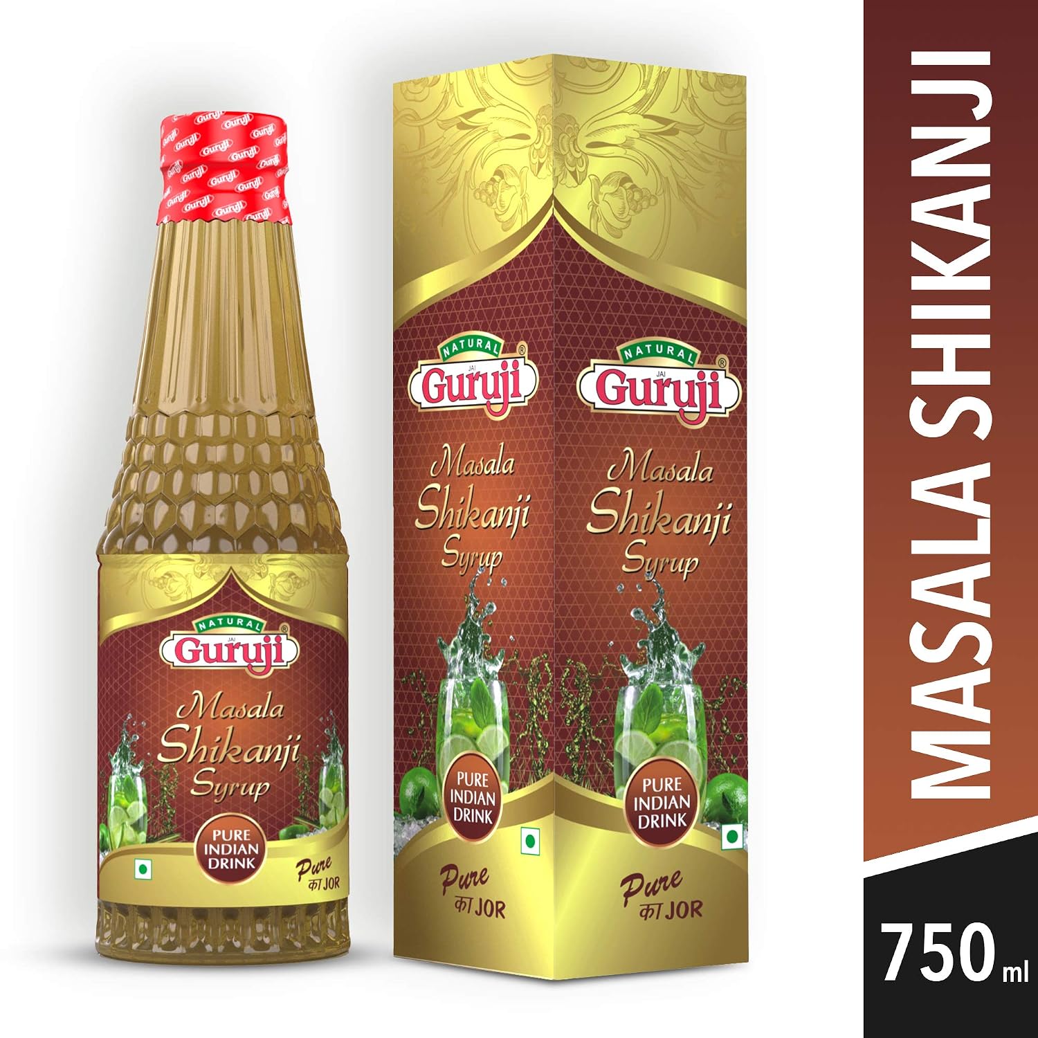 Jai Guruji Masala Shikanji Syrup Sharbat 750 ml – view 3