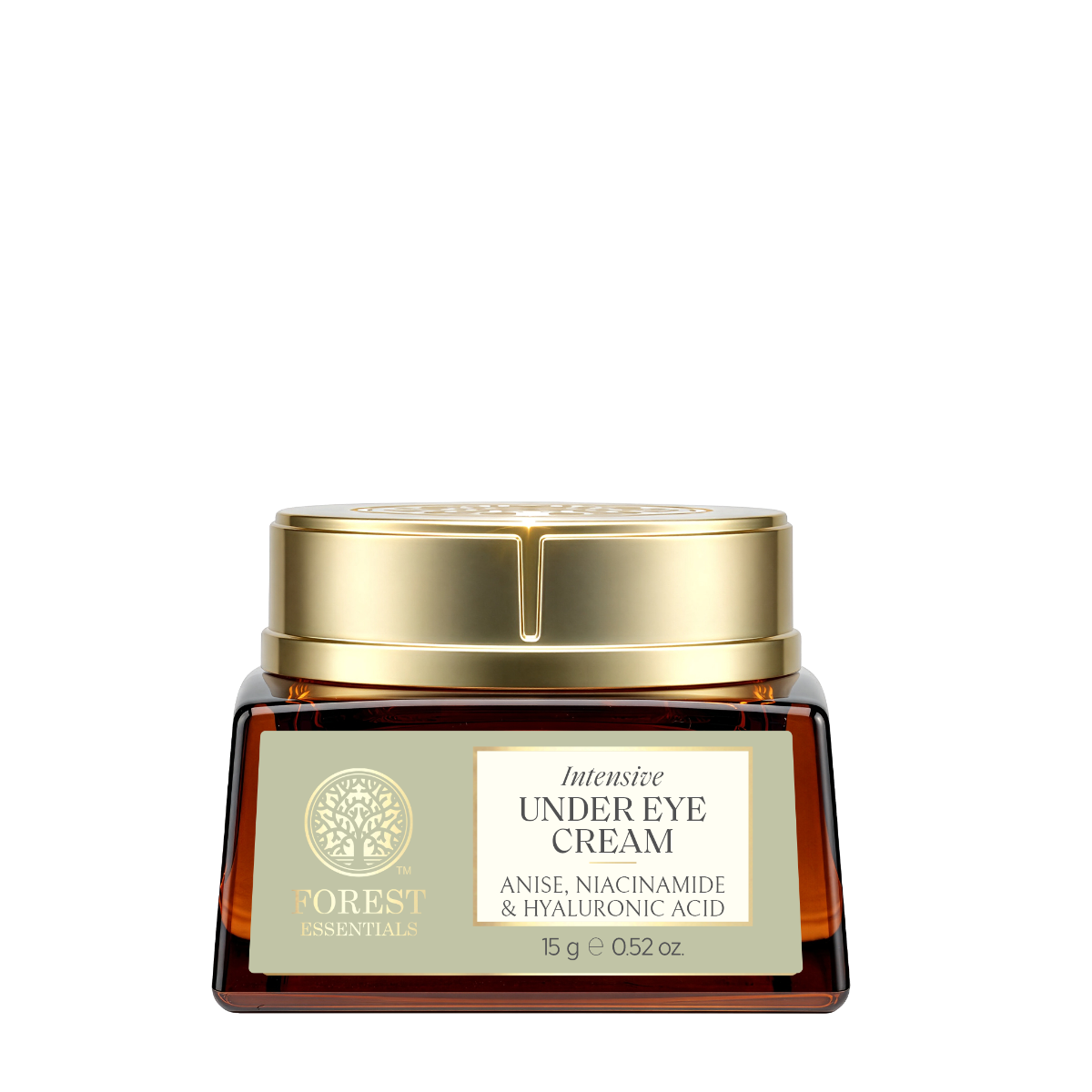 Forest Essentials Intensive Eye Cream with Anise | Reduces Fine Lines, Uner Eye Wrinkles, Dark Circles & Puffiness | For Women & Men | Soothing & Nourishing Ayurvedic Under Eye Cream | 15 g