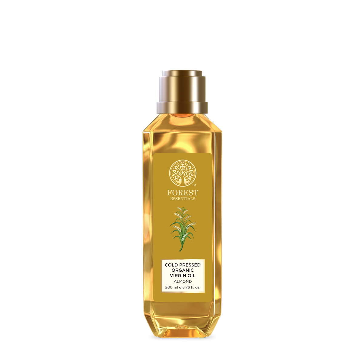 Forest Essentials Organic Cold Pressed Virgin Almond Oil 200ml, Delicate Facial Cleanser Kashmiri Saffron & Neem 200ml & Intensive Hair Repair Masque Japapatti & Brahmi 200g – view 8