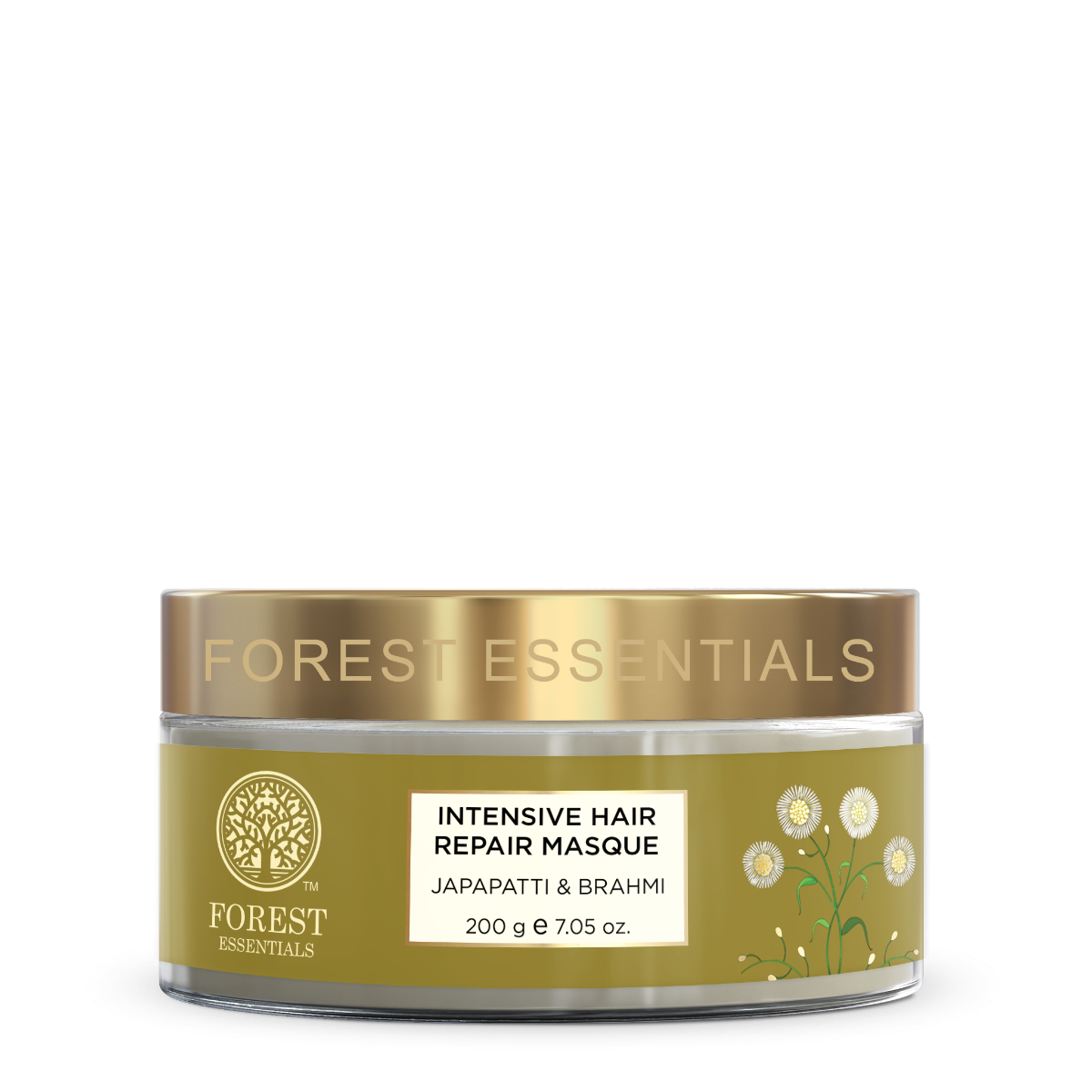 Forest Essentials Organic Cold Pressed Virgin Almond Oil 200ml, Delicate Facial Cleanser Kashmiri Saffron & Neem 200ml & Intensive Hair Repair Masque Japapatti & Brahmi 200g – view 11