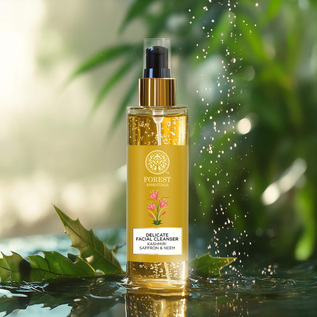 Forest Essentials Organic Cold Pressed Virgin Almond Oil 200ml, Delicate Facial Cleanser Kashmiri Saffron & Neem 200ml & Intensive Hair Repair Masque Japapatti & Brahmi 200g – view 5