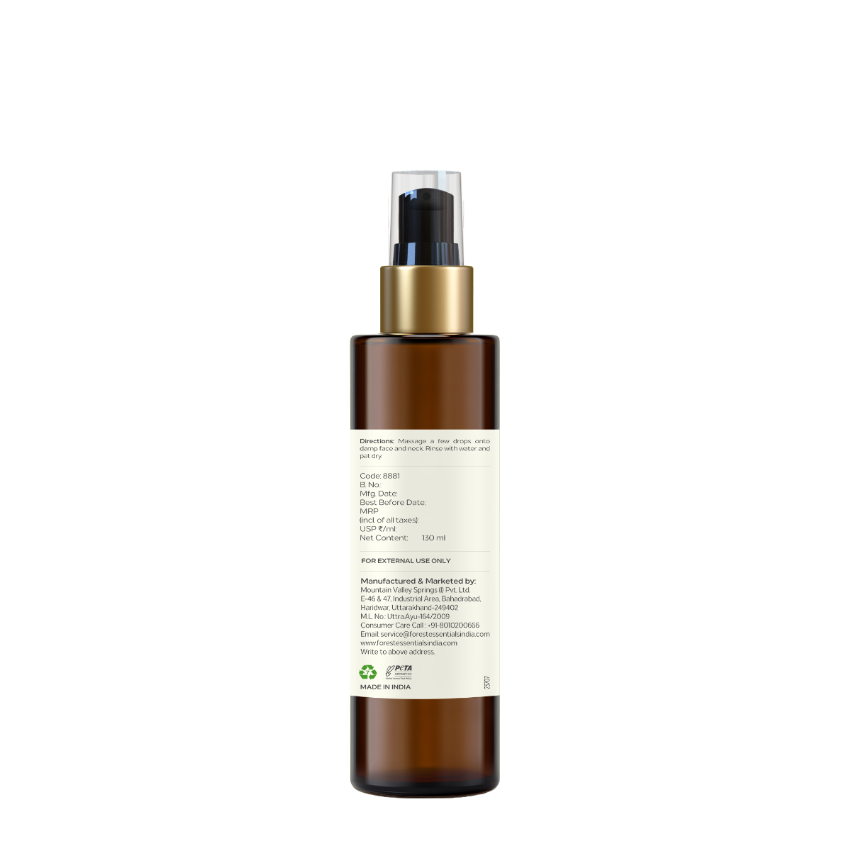 Forest Essentials Organic Cold Pressed Virgin Almond Oil 200ml, Delicate Facial Cleanser Kashmiri Saffron & Neem 200ml & Intensive Hair Repair Masque Japapatti & Brahmi 200g – view 6