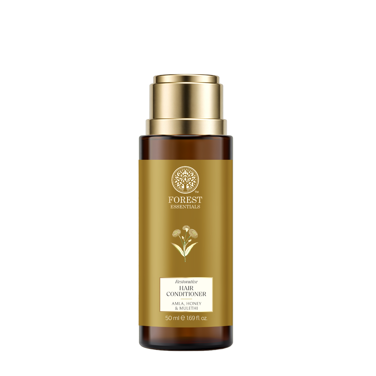 Forest Essentials Travel Size Hair Conditioner Amla, Honey & Mulethi |Hair Conditioner Enriched with Raw Organic Honey, Bhringraj, Amla, Henna and Virgin Coconut Oil |For Women & Men |50 ml
