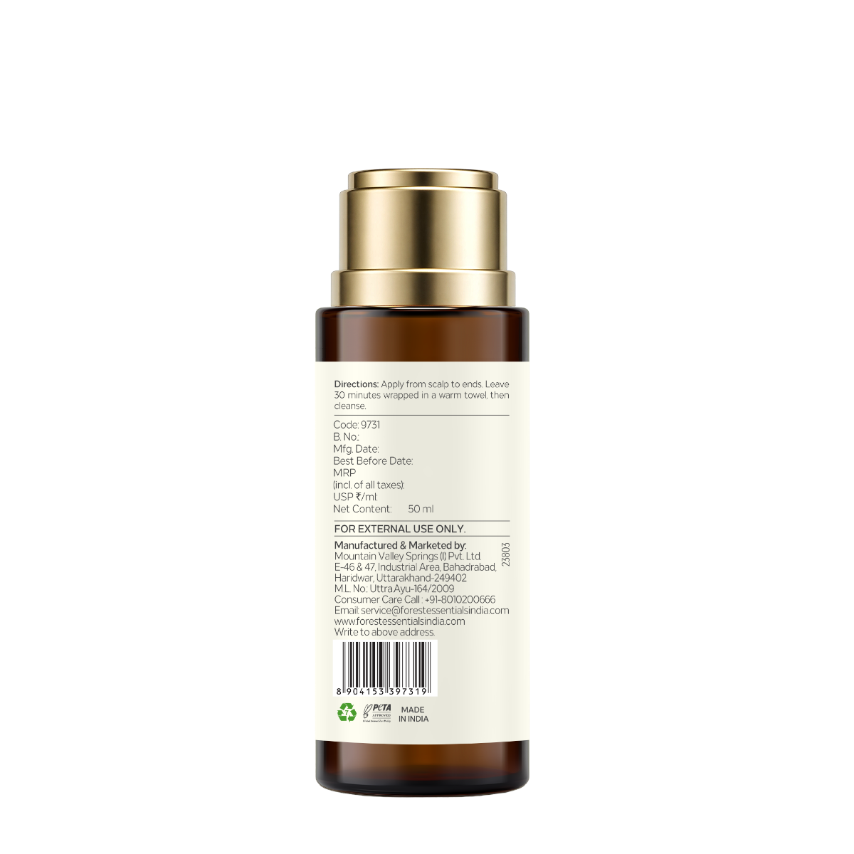 Forest Essentials Bhringraj Ayurvedic Head Massage Oil, 50 ml – view 5