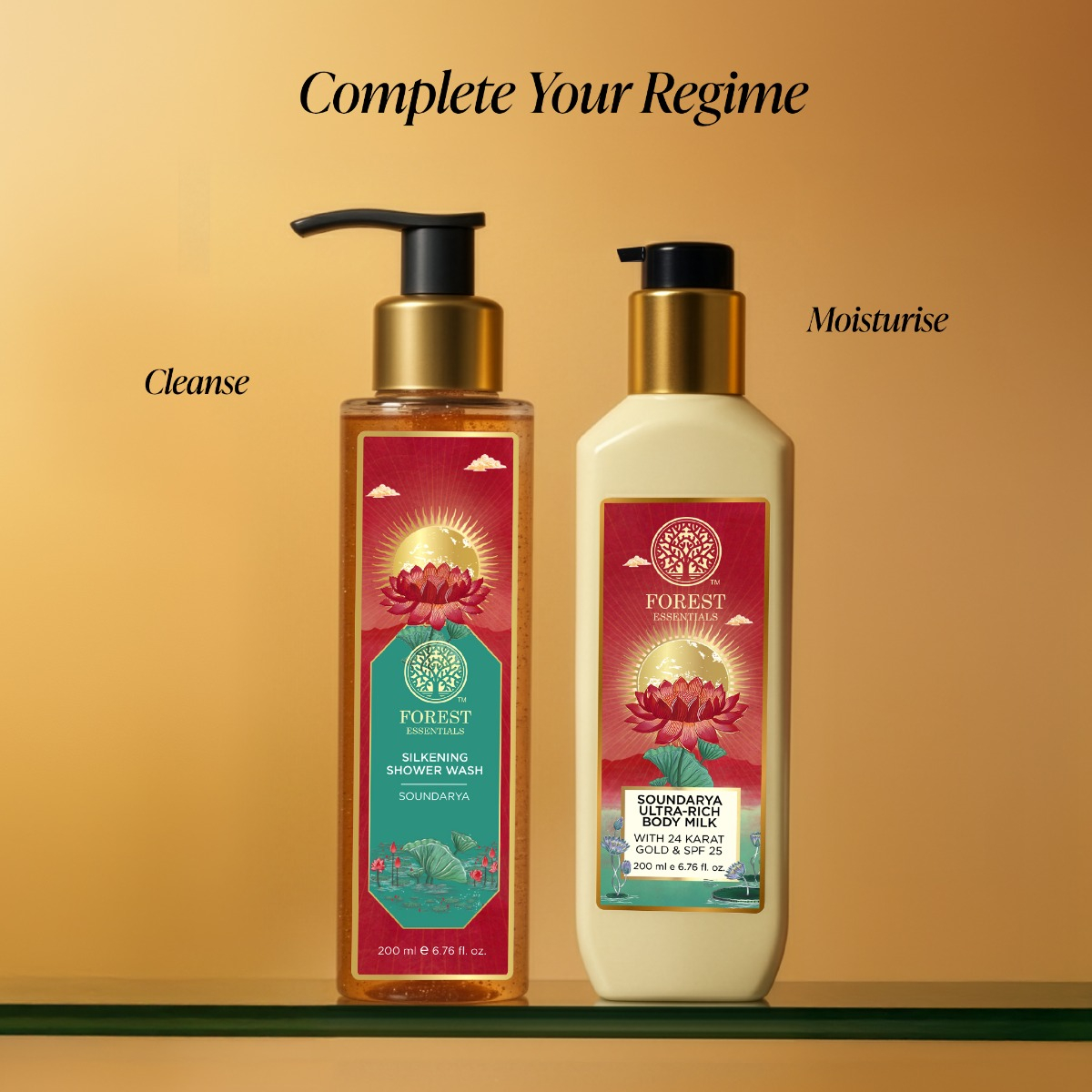 Forest Essentials Soundarya Ultra Rich Body Milk with 24K Gold & SPF 25, 130 ml – view 4