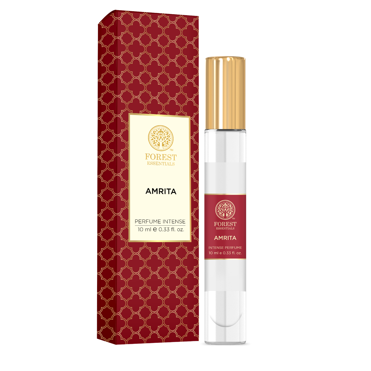 Forest Essentials Intense Perfume Amrita - Golden Nargis 10ml | Long Lasting Natural Luxury Perfume | Fragrance for Women & Men