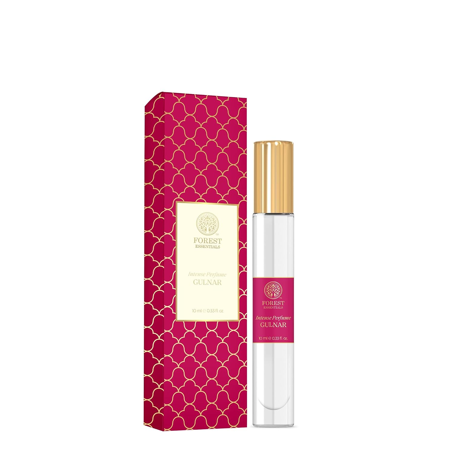 Forest Essentials Intense Perfume Rose & Carnation (GULNAR) 10ml | Long Lasting Natural Luxury Perfume | Fragrance for Women & Men