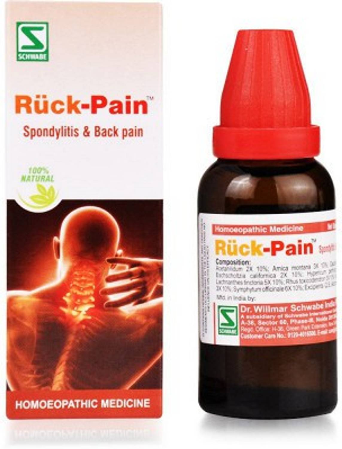 HOMEOLAV Dr. Willmar Schwabe India Ruck-Pain Drops – view 2