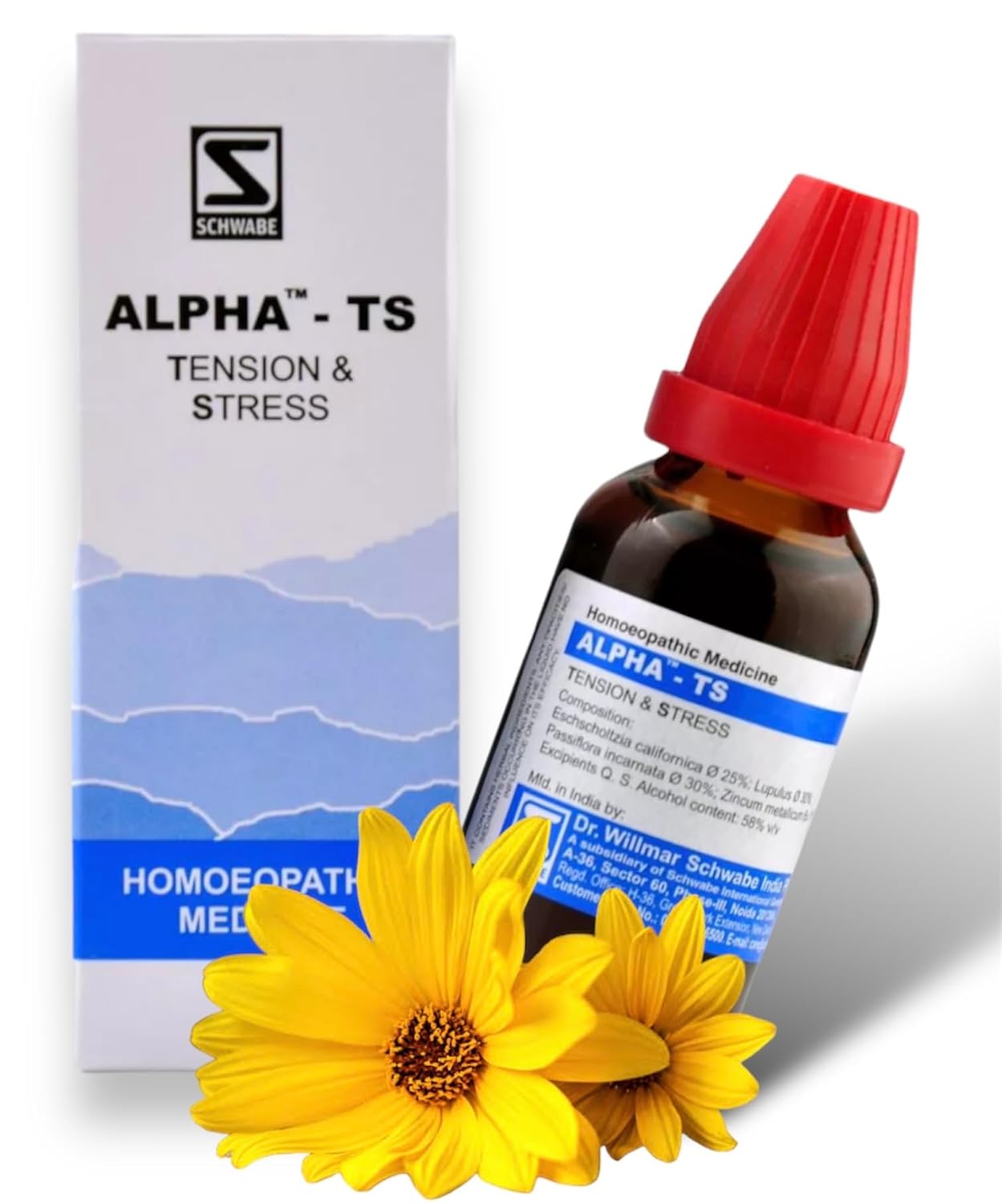 Willmar Schwabe Alpha TS Tension And Stress Homeopathy Drops - 30ml Set of 1 Bottle
