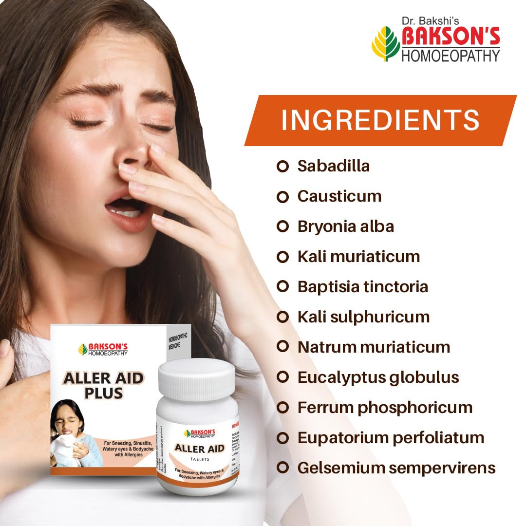 Dr. Bakshi's Bakson's Homoeopathy Aller Aid Tablets - 200 Tablets – view 4