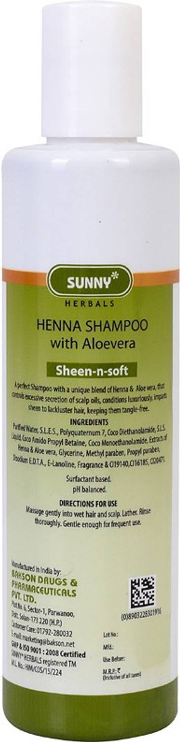 Bakson Sunny Herbals Henna Shampoo with Aloevera, 150 ml, Pack of 2 – view 2