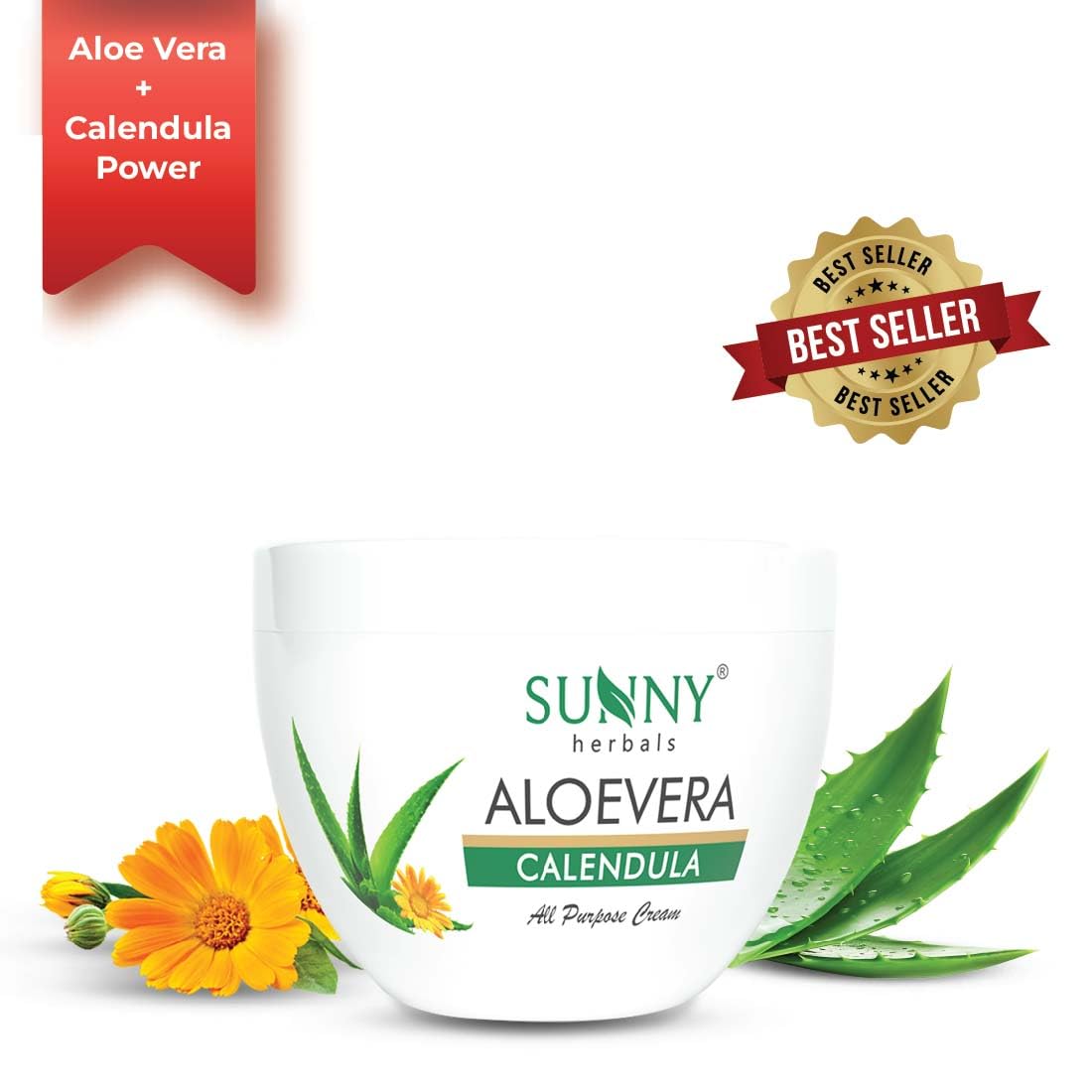 BAKSONS Sunny Herbals Aloe Vera Calendula Cream, 125 g – view 3