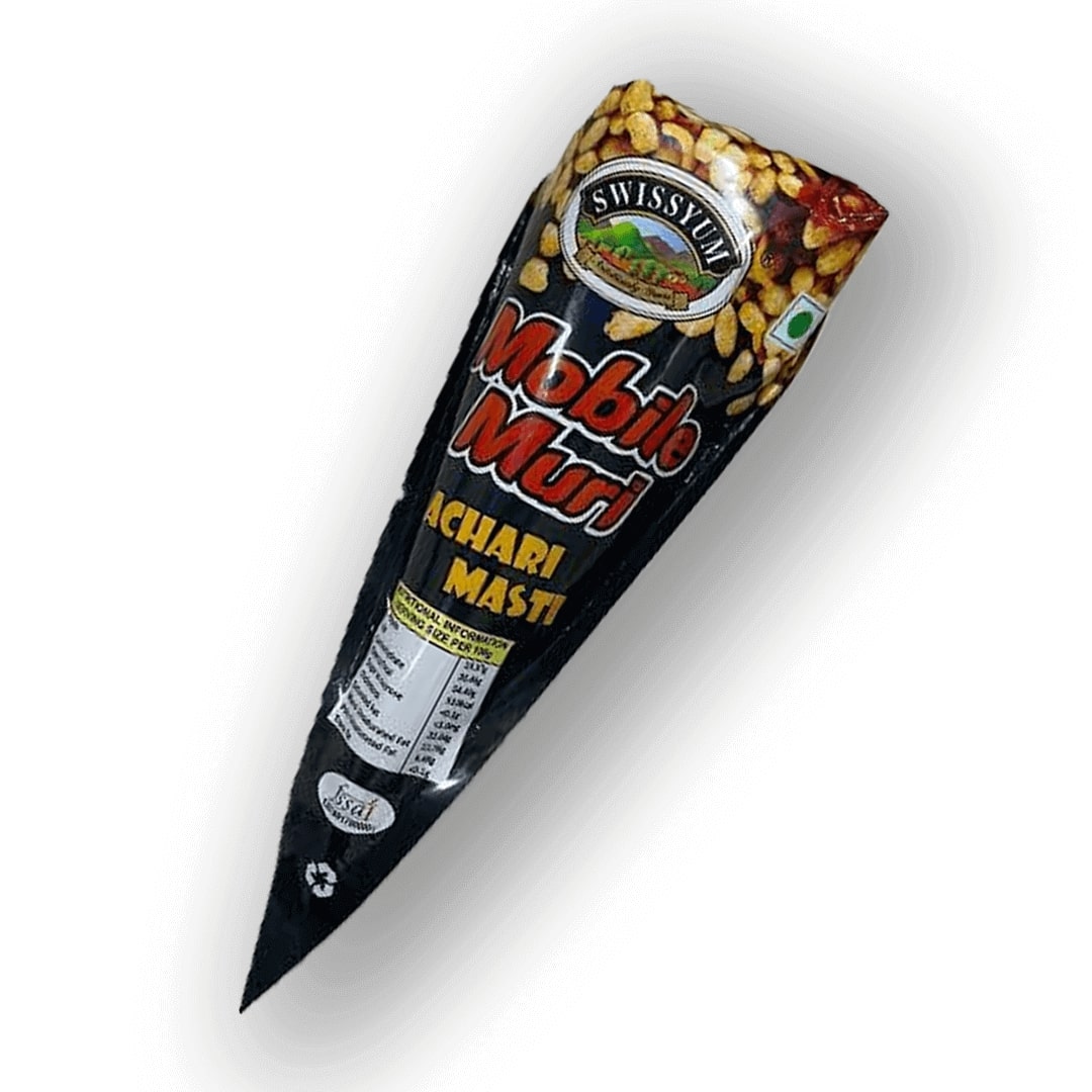 Swissyum Achari Masti Mobile Muri ready-to-eat puffed rice snack