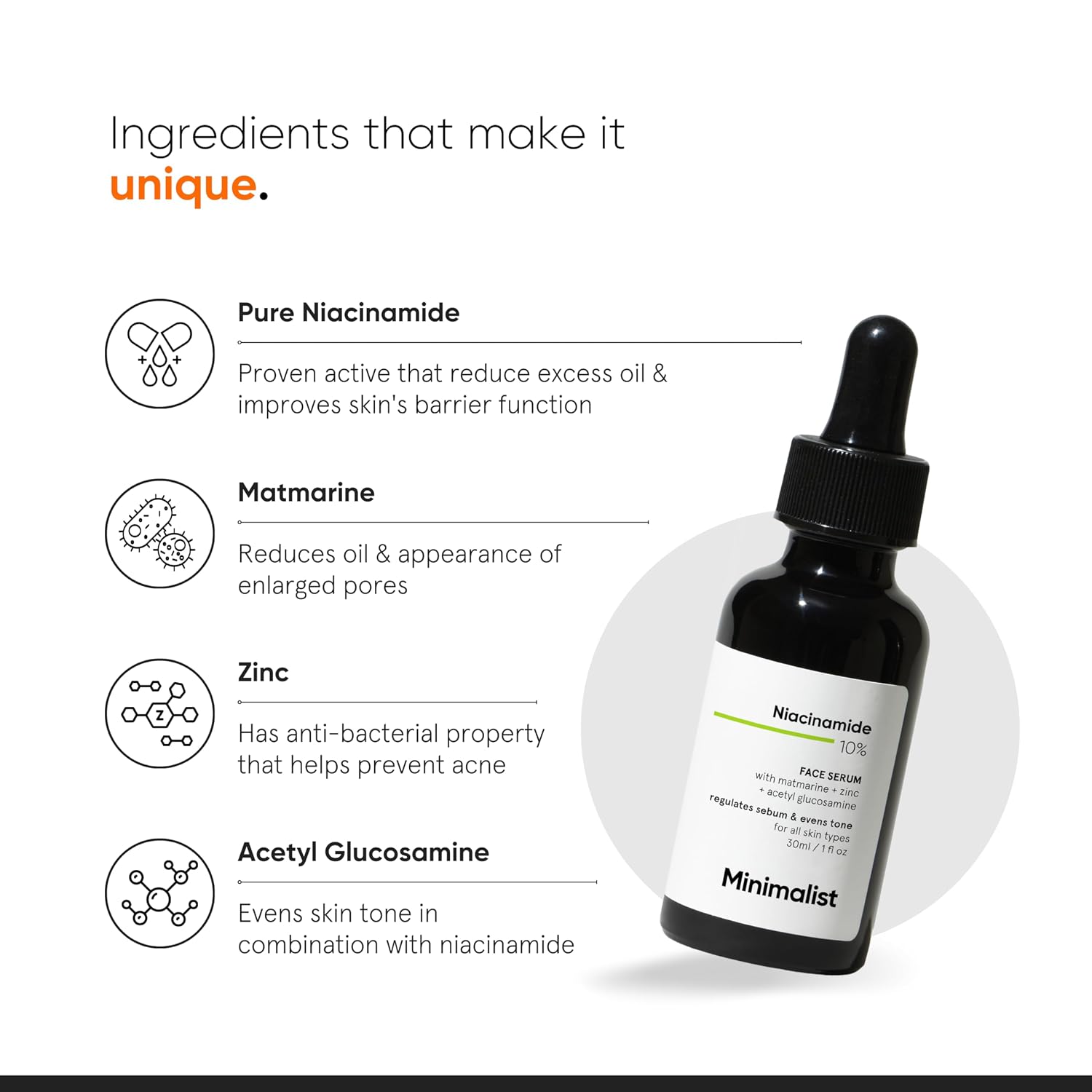Minimalist 10% Niacinamide Serum with Zinc, 30 ml – view 3