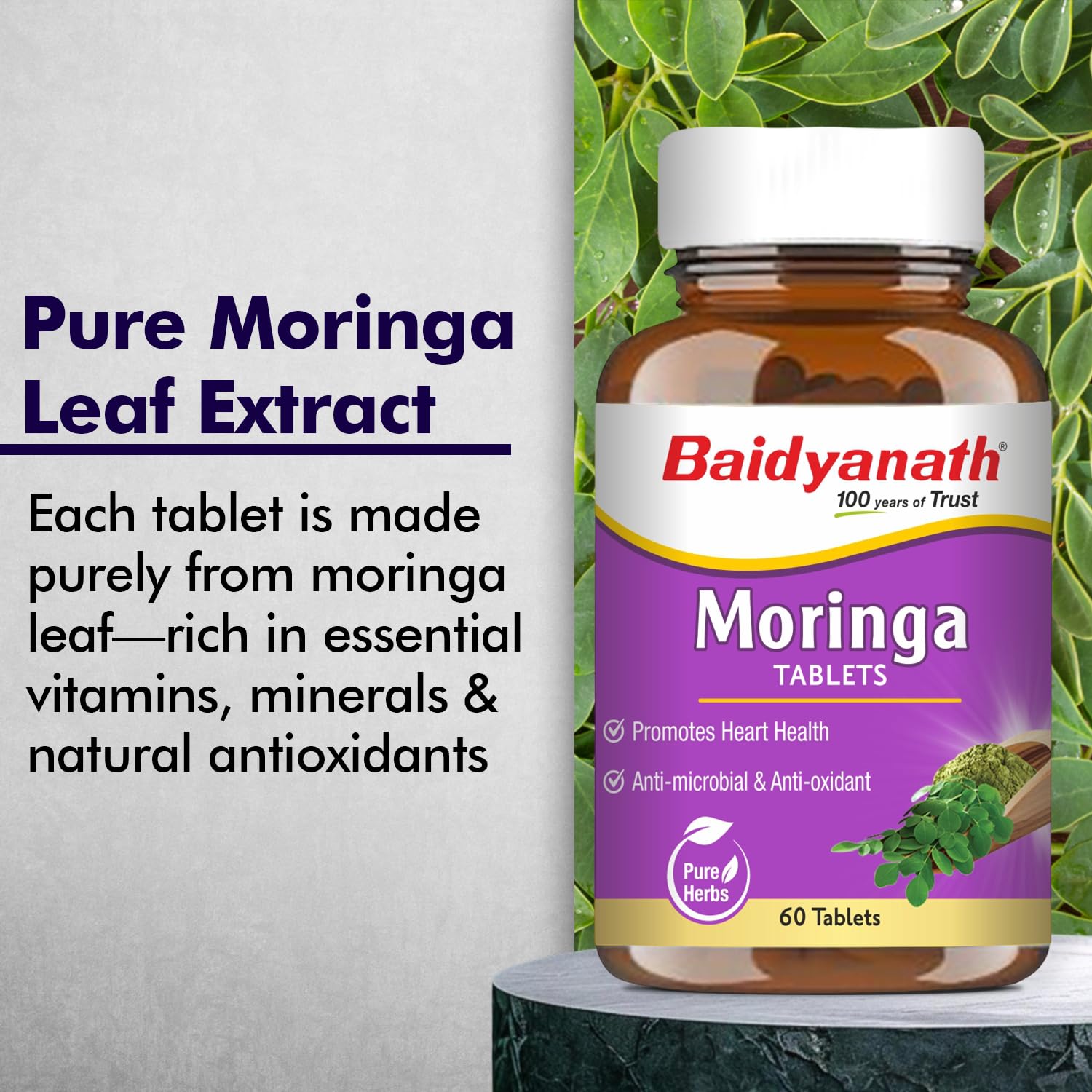 Baidyanath Ayurved Moringa Tablets, 60 Tabs – view 5