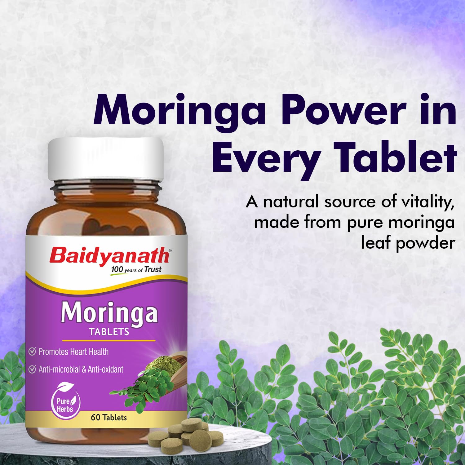 Baidyanath Ayurved Moringa Tablets, 60 Tabs – view 3