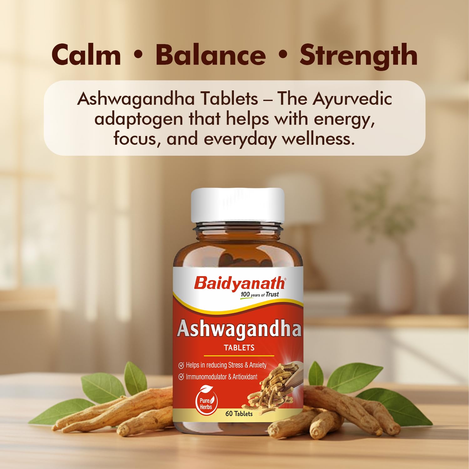Baidyanath Ayurved Ashwagandha 60 Tablets – view 2