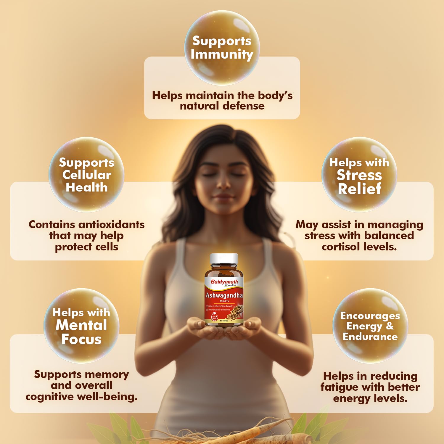 Baidyanath Ayurved Ashwagandha 60 Tablets – view 4