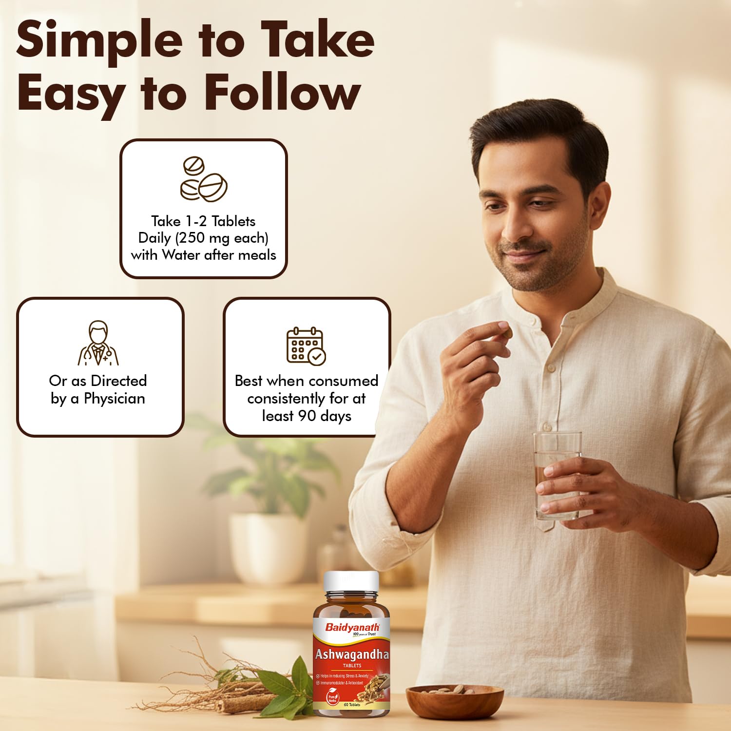 Baidyanath Ayurved Ashwagandha 60 Tablets – view 6