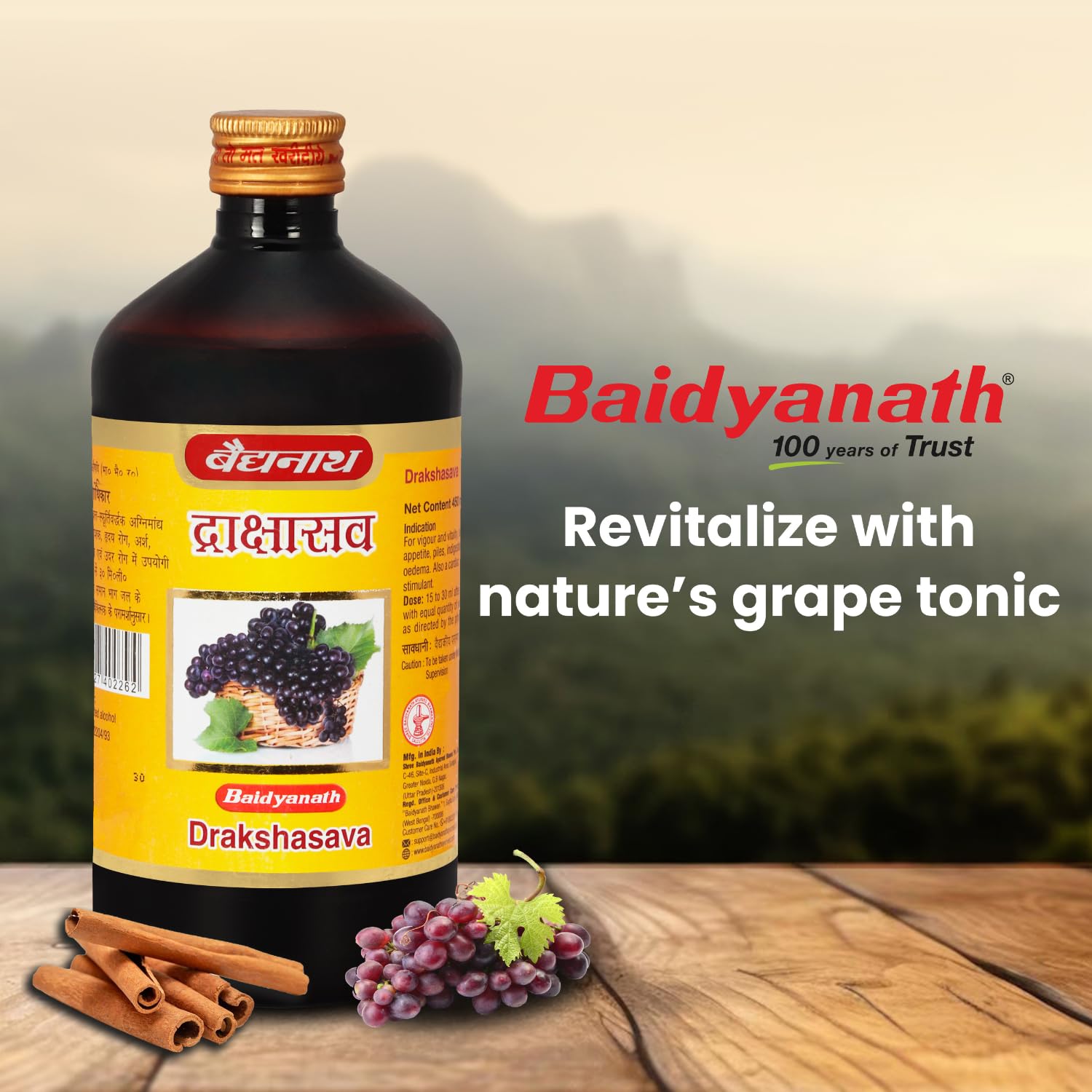 Baidyanath Ayurved Drakshasava 450 ml – view 4