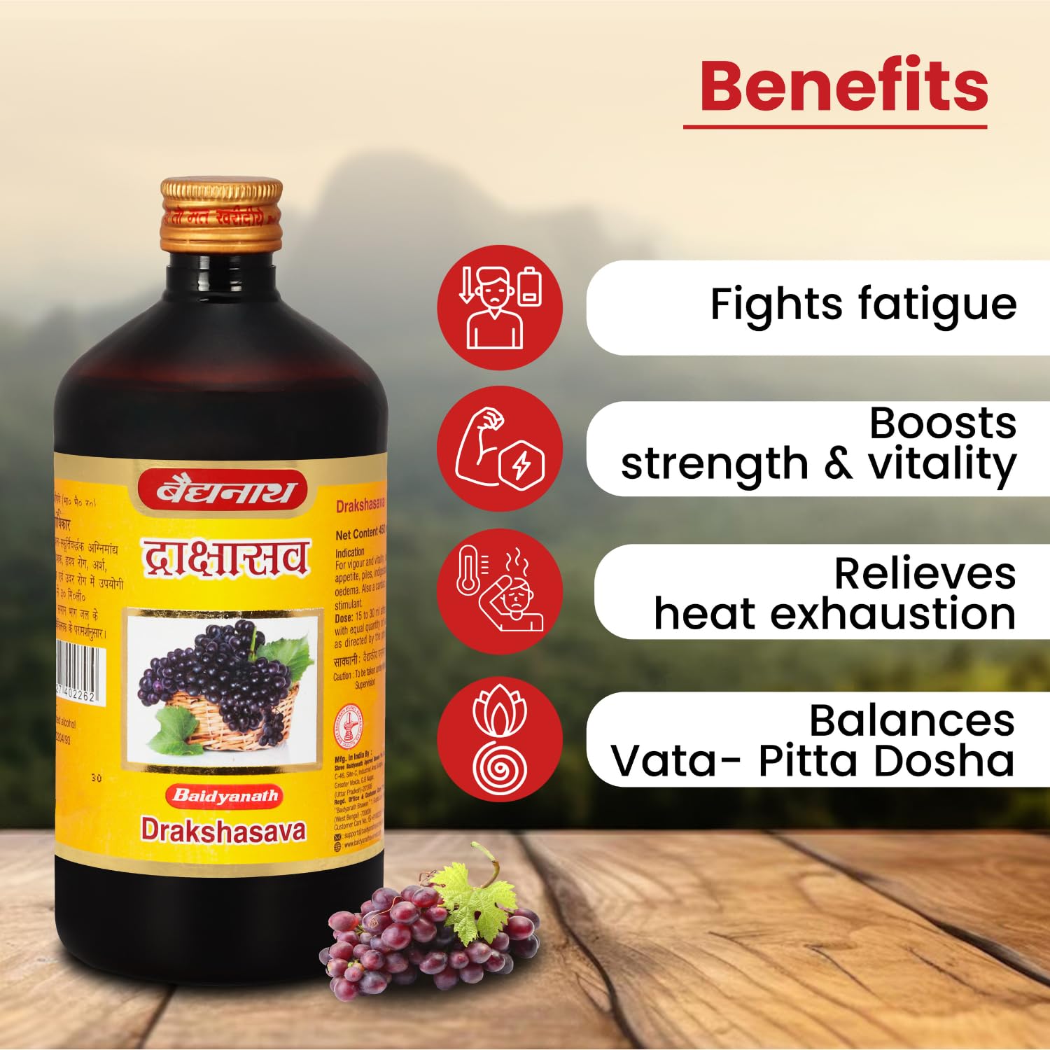 Baidyanath Ayurved Drakshasava 450 ml – view 6